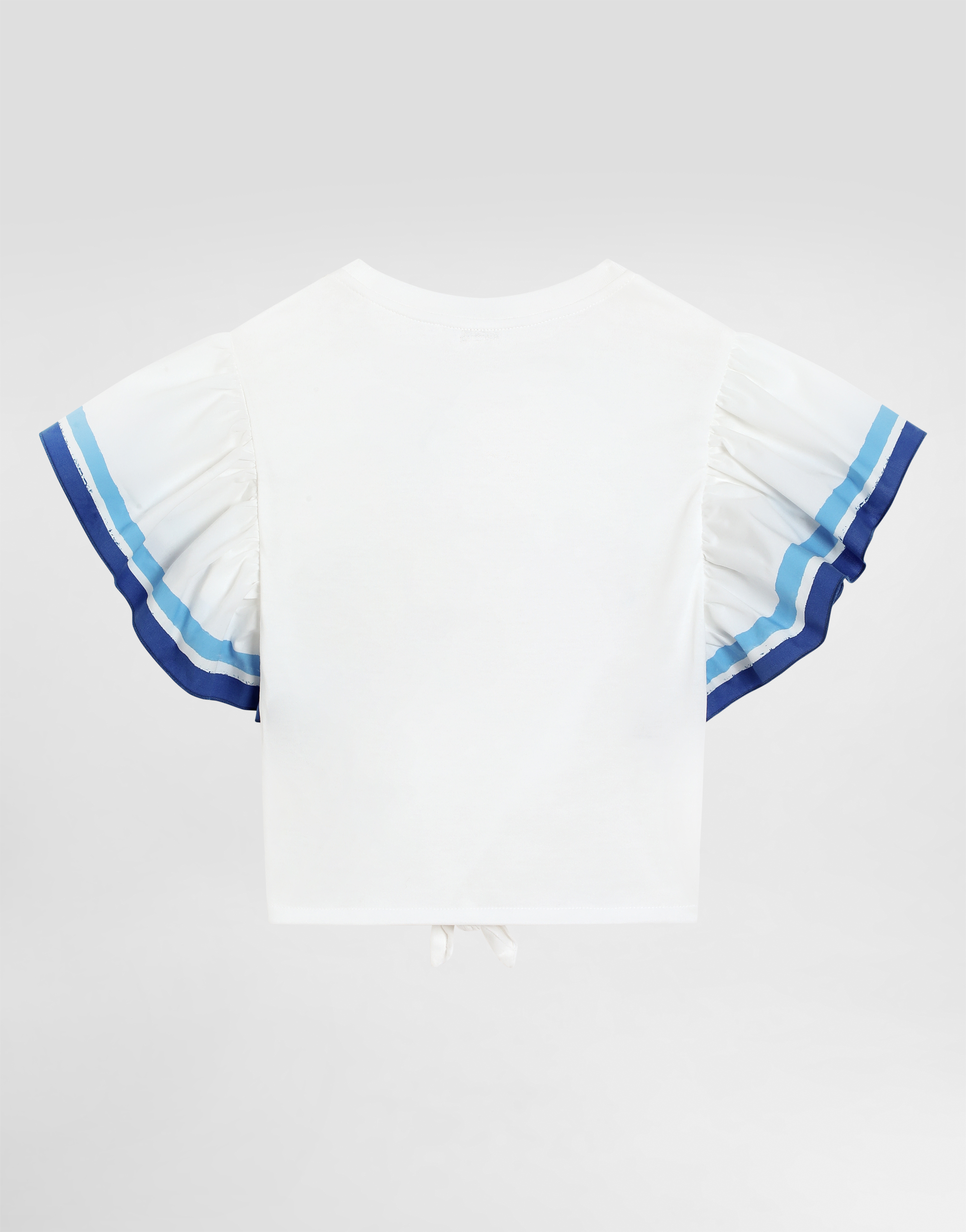 Dolce & Gabbana Jersey And Poplin T-shirt With Dolce&gabbana Logo In Print