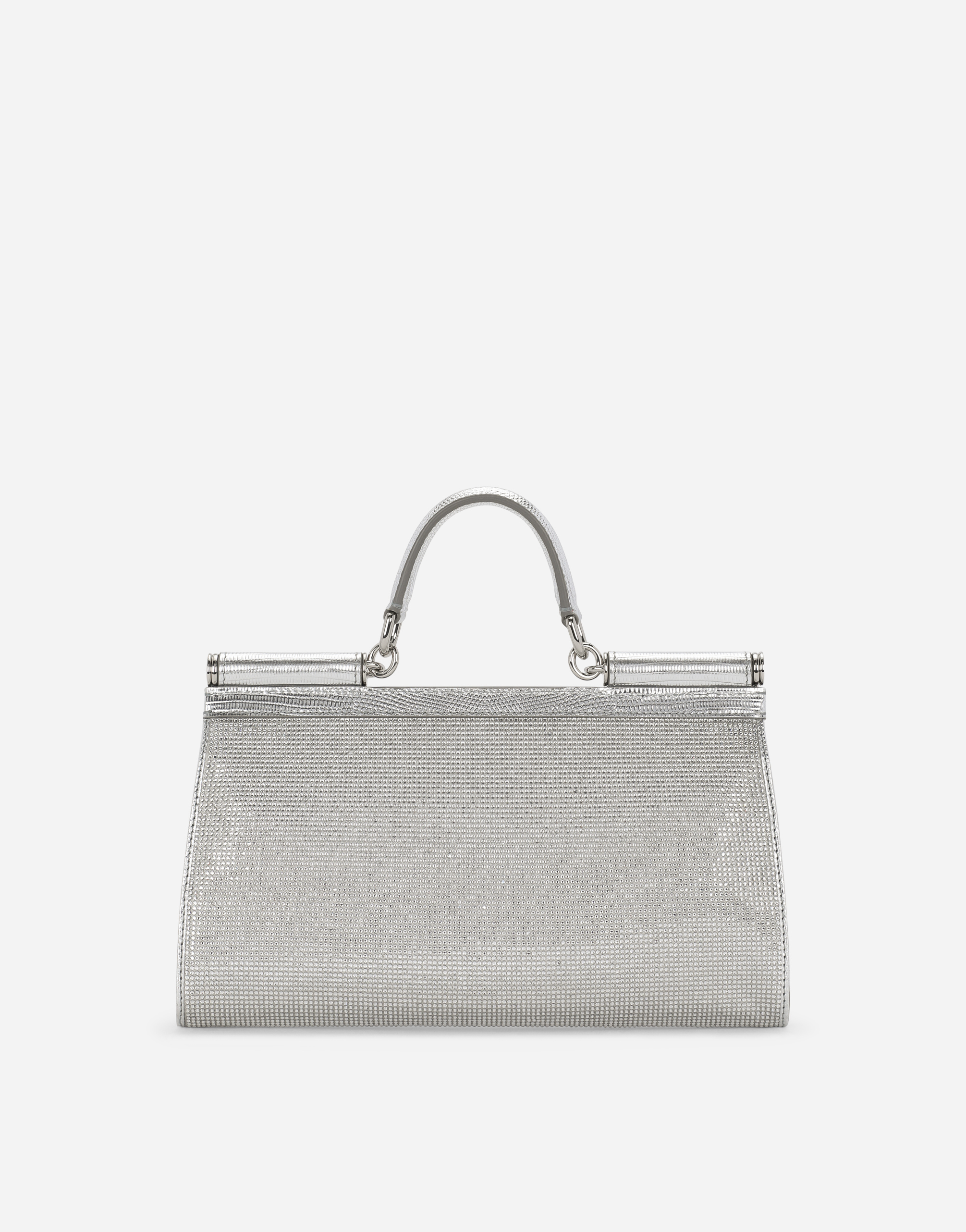 DOLCE & GABBANA SATIN SICILY BAG WITH FUSIBLE RHINESTONES