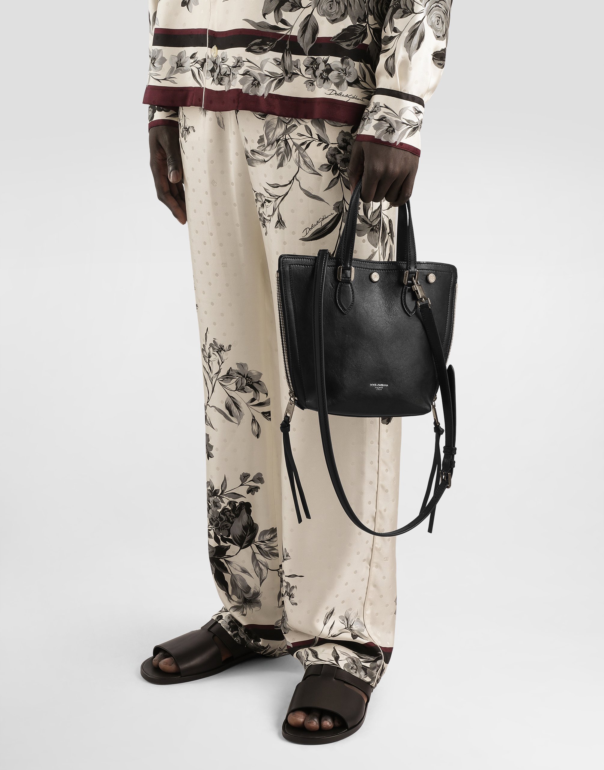 Atene tempesta calfskin shopping bag