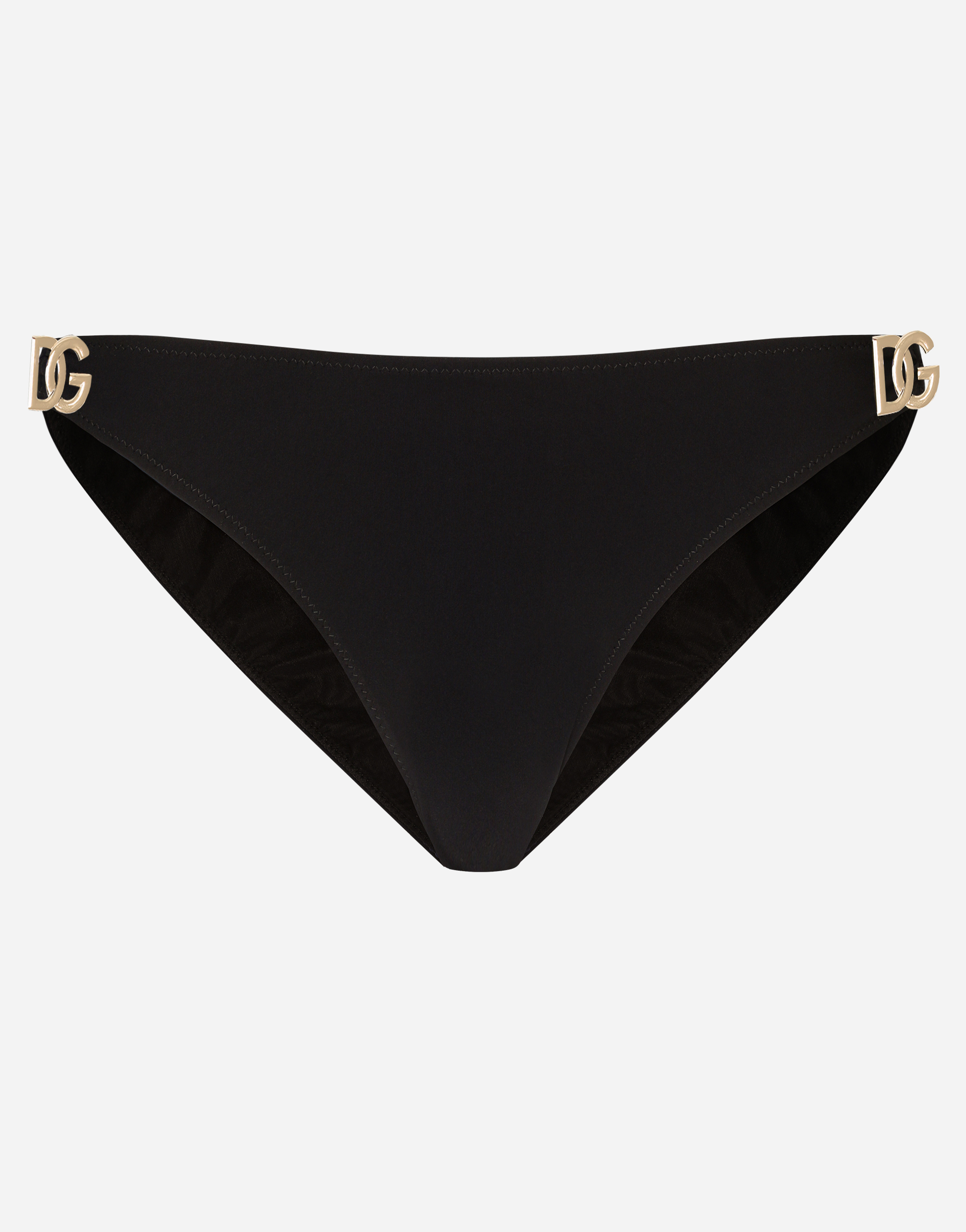 Dolce & Gabbana Bikini Bottoms With Dg Logo In Black