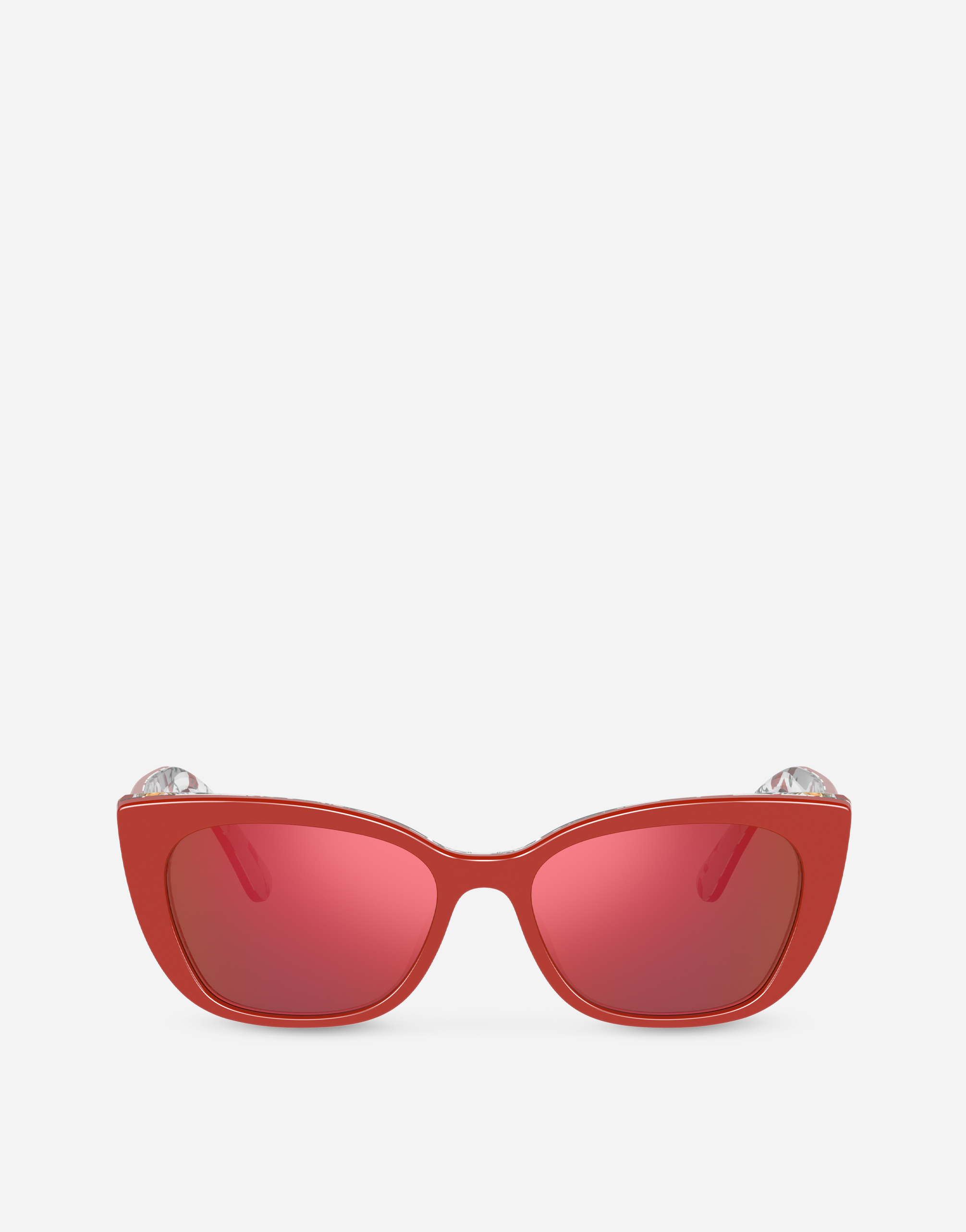 Dolce & Gabbana Kids' Happy Garden Sunglasses In Red On Flowers Print