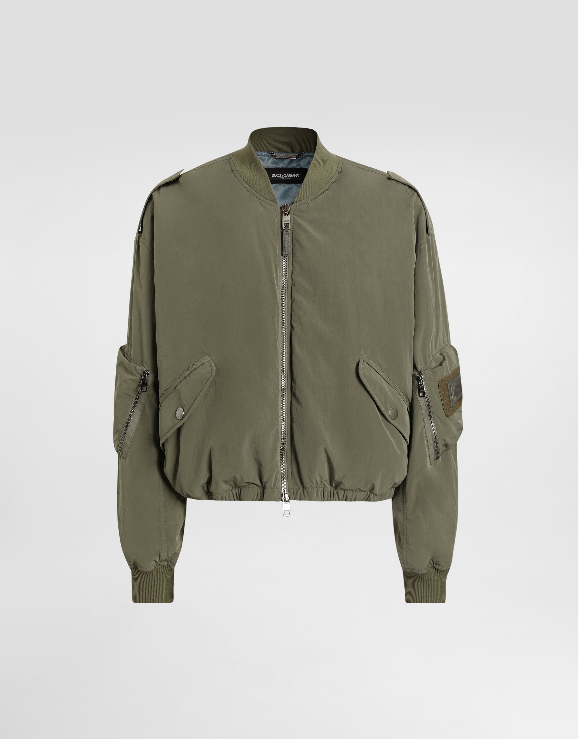 Wavy nylon bomber jacket in Multicolor for Men | Dolce&Gabbana® US