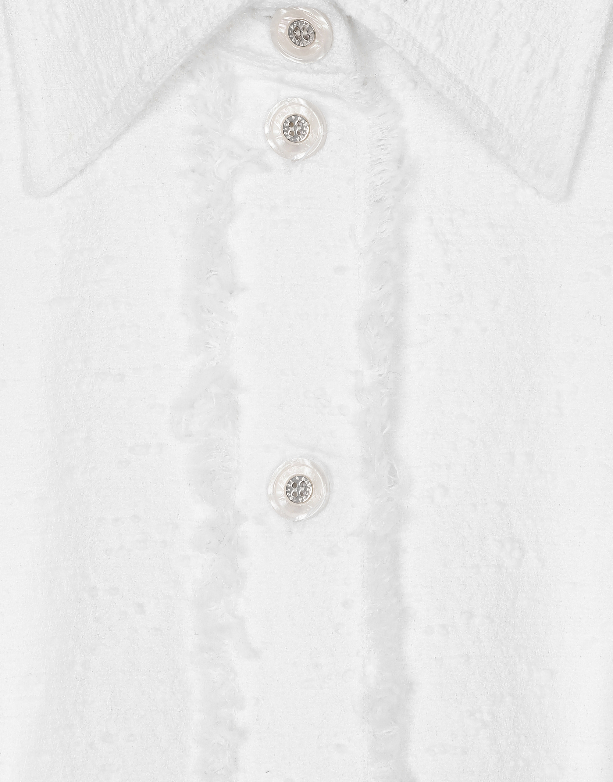Cotton raschel tweed calf-length dress