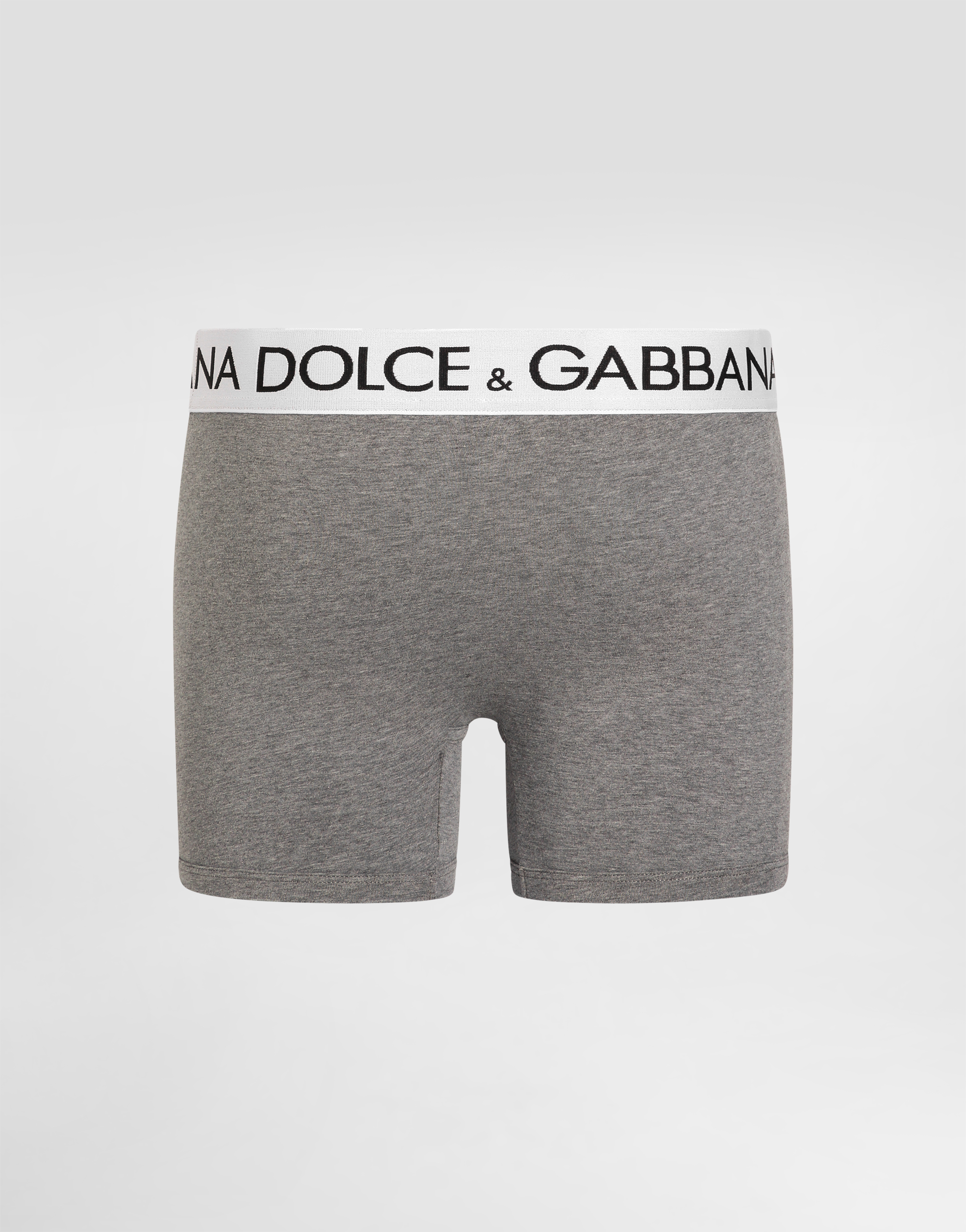  Dolce & Gabbana Bóxer Largo De Algodón Bielástico - Hombre Ropa Interior Y Ropa De Casa Gris Algod�n 3 