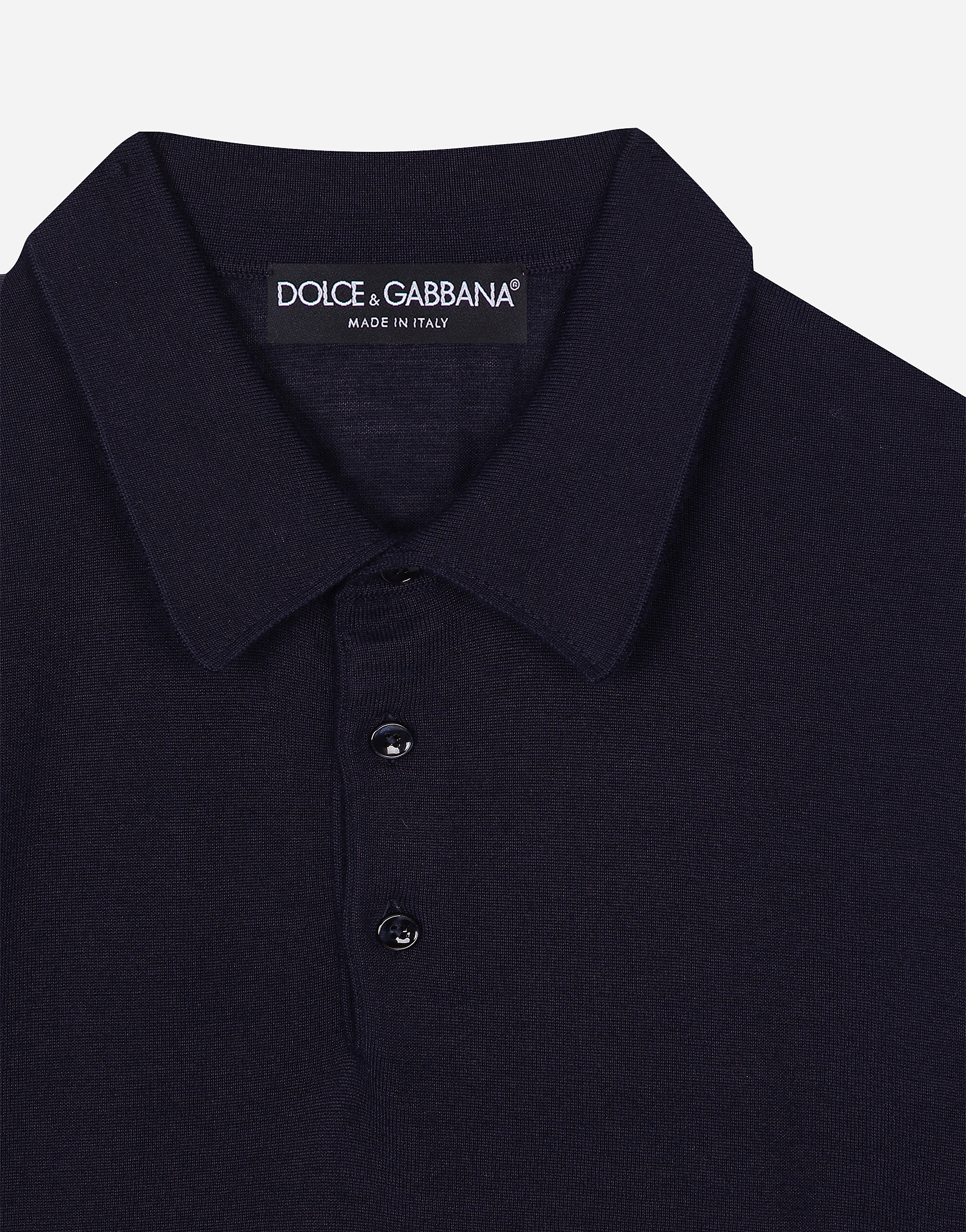 Cashmere and silk polo-shirt