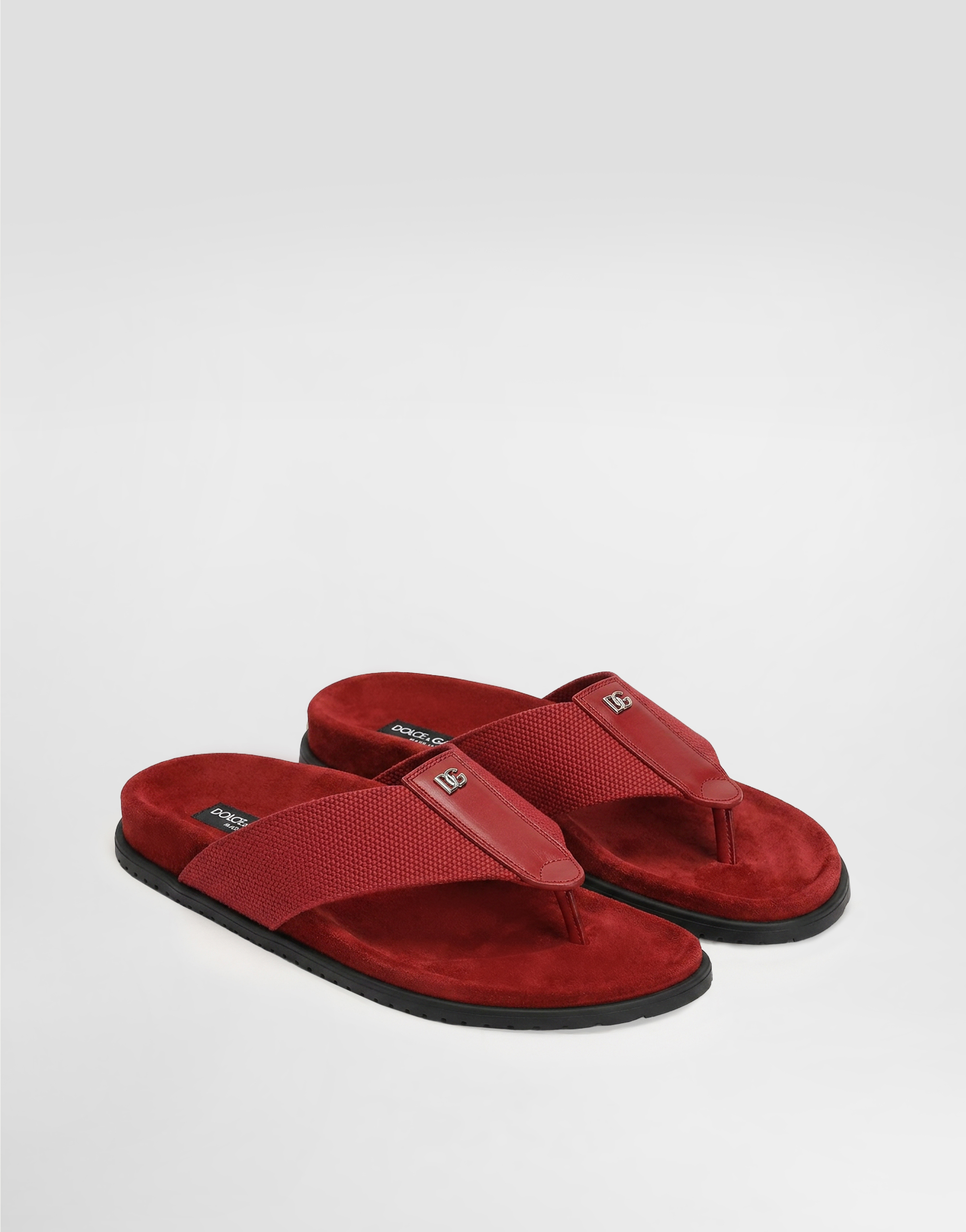 Dolce & Gabbana Logo Flip Flops In Multi