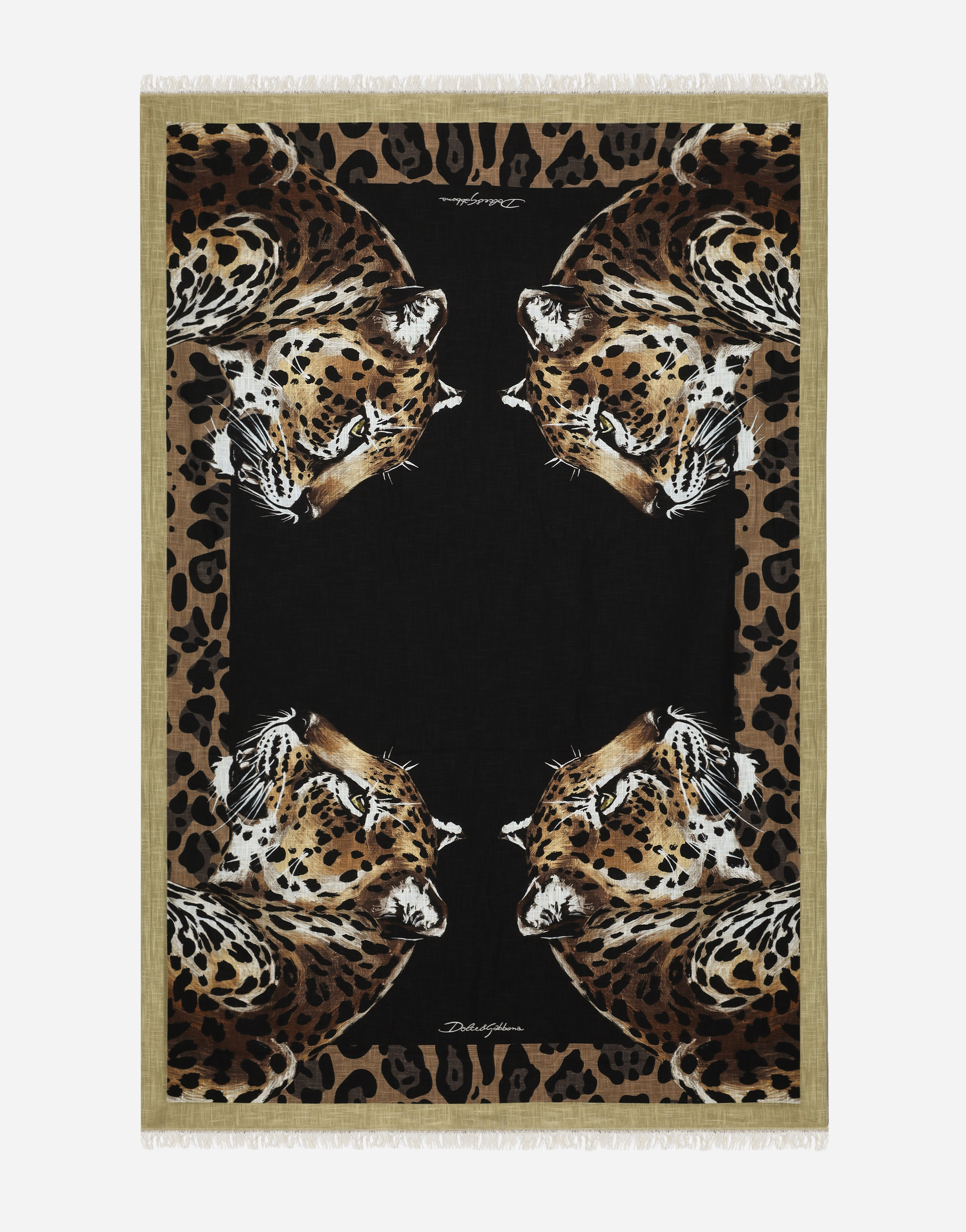 Dolce & Gabbana Doubled Beach Towel In Multicolor