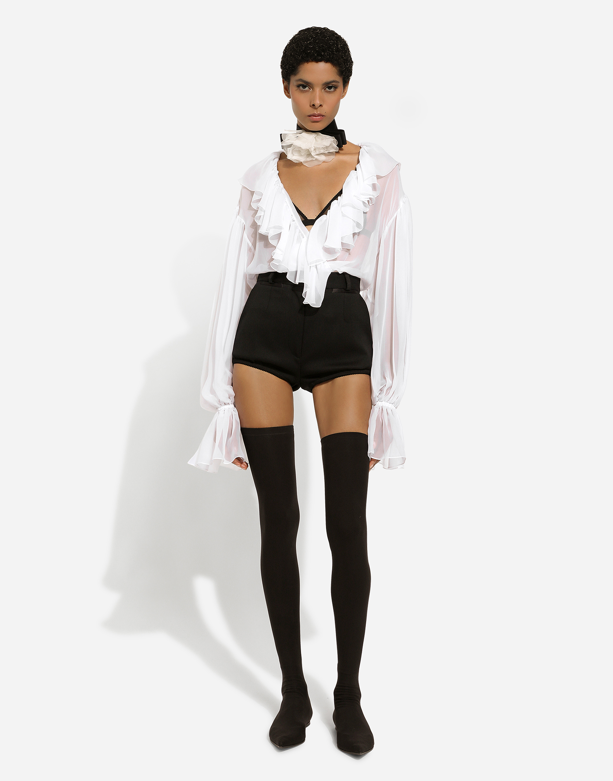 Dolce & Gabbana White Silk Shirt In ホワイト