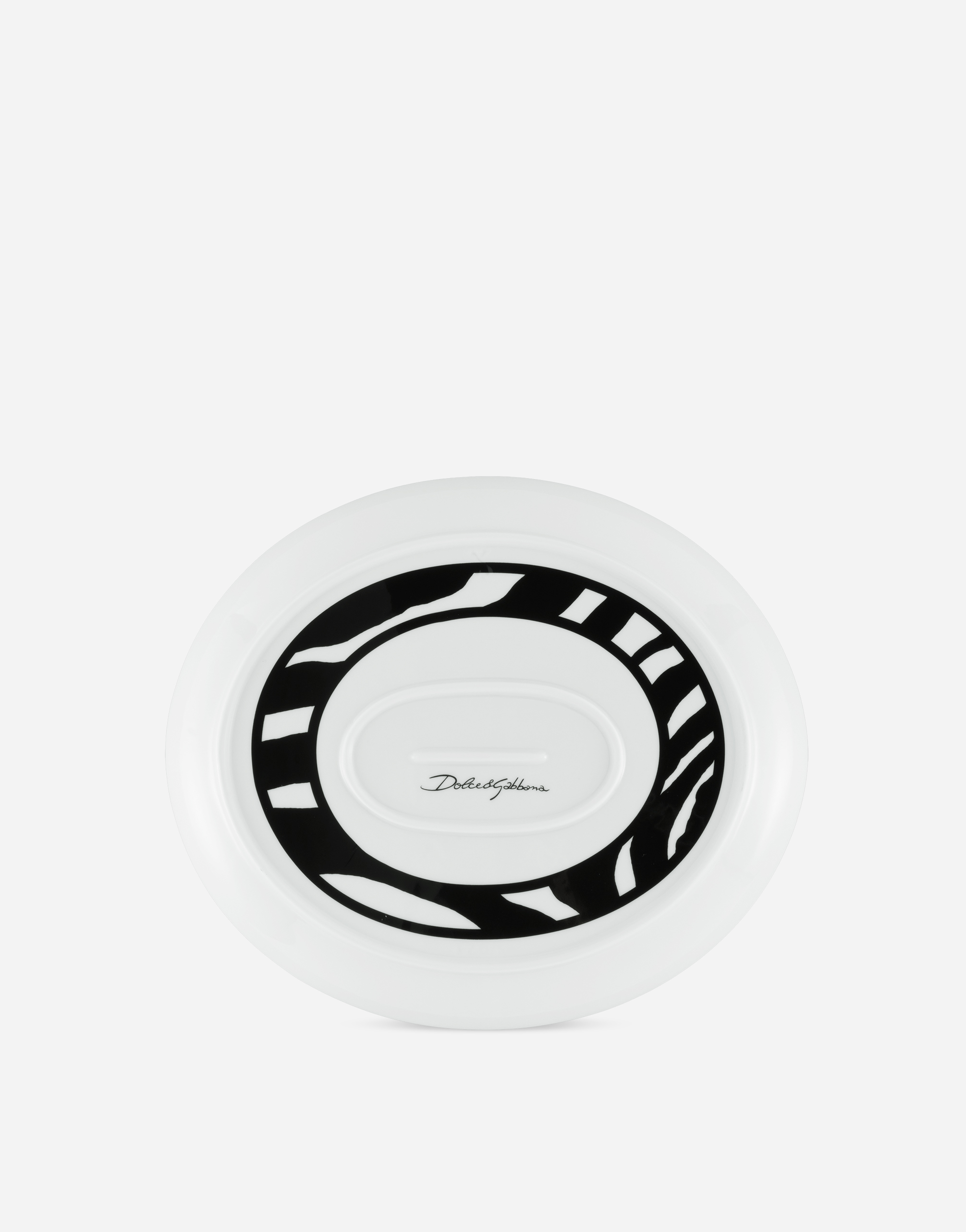 Dolce & Gabbana Porcelain Platter In Multicolor