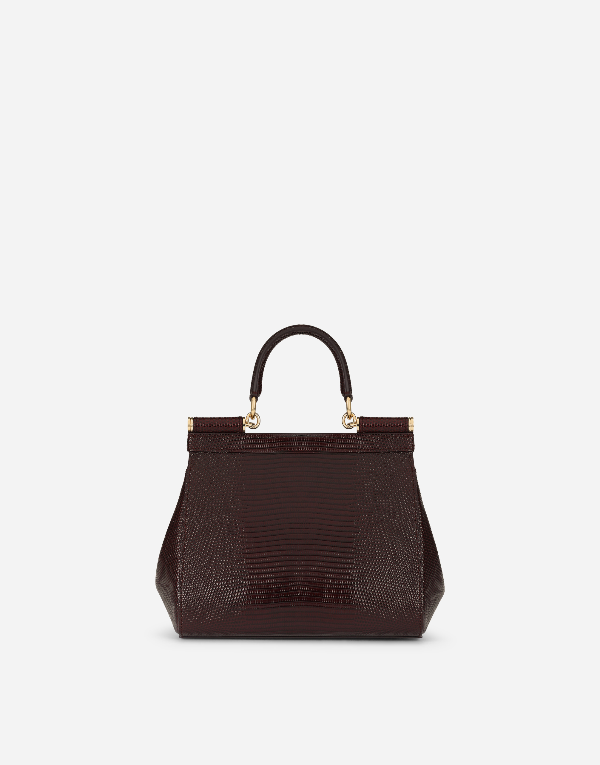 Dolce & Gabbana Medium Sicily Handbag In Bordeaux