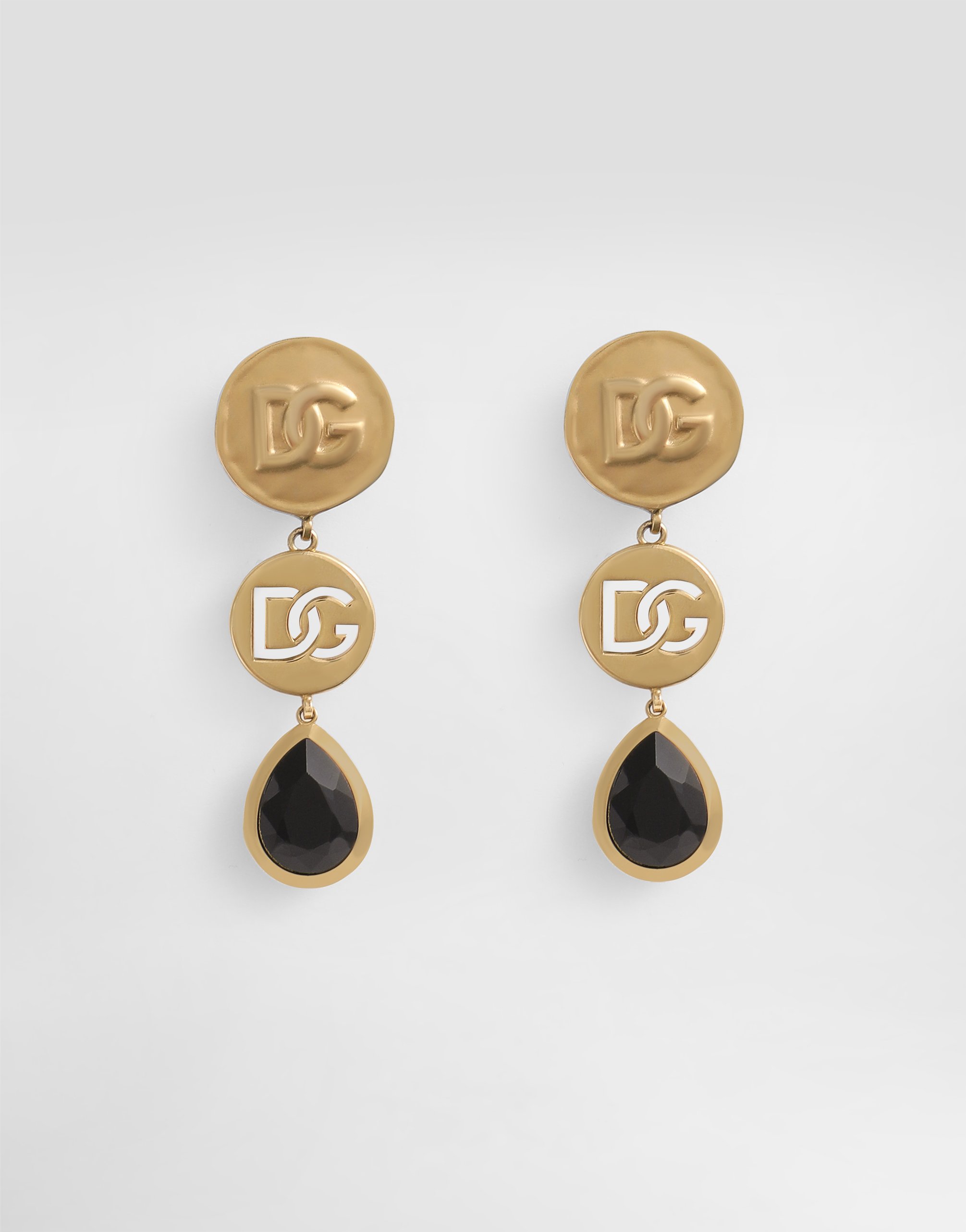 Dolce & Gabbana Like A Virgin Logo Clip Earrings In Gold