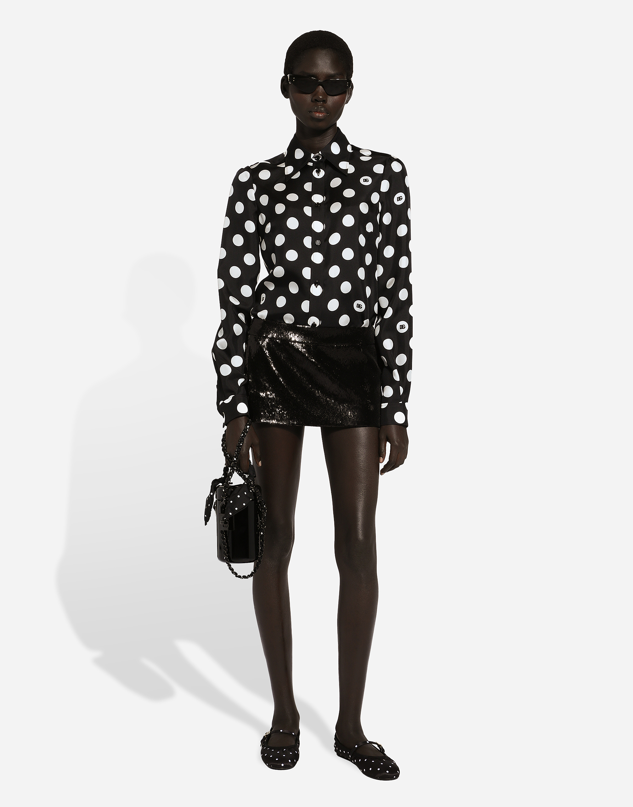 Dolce & Gabbana Sequined Low-rise Miniskirt In ブラック
