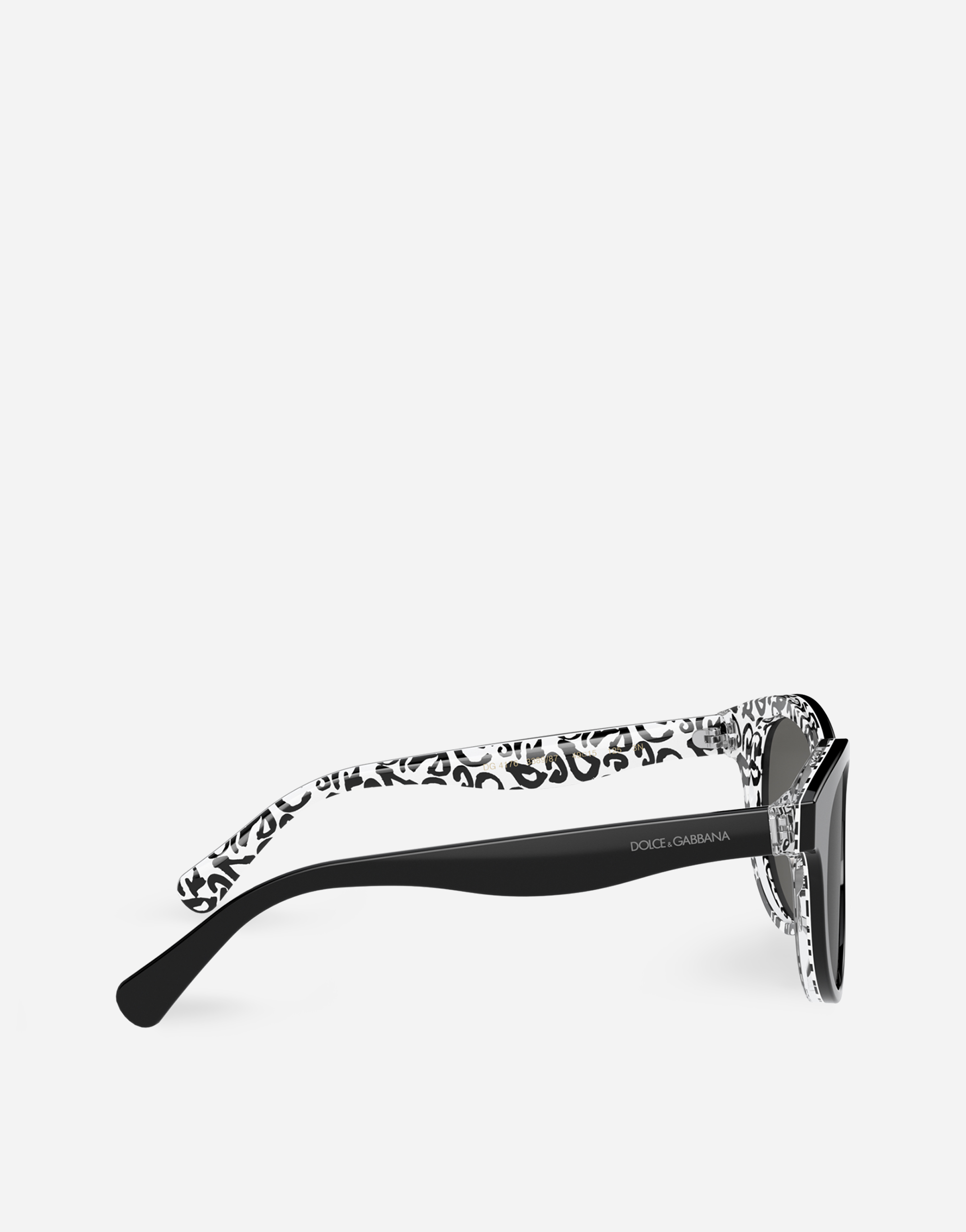 Shop Dolce & Gabbana Logo Sunglasses In Logo Graffiti Print
