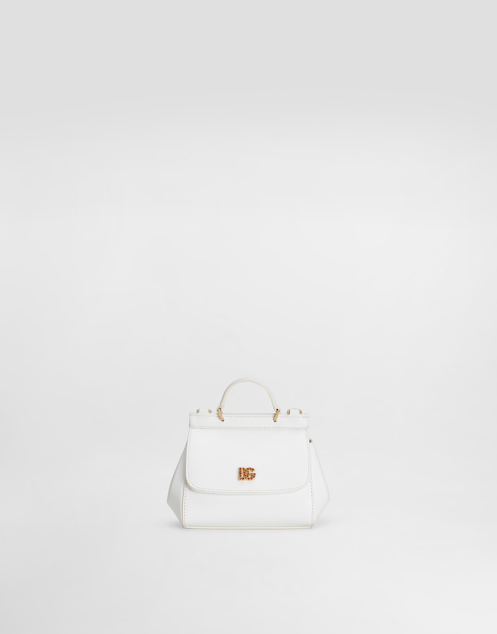 Dolce & Gabbana Calfskin Nappa Sicily Crossbody Bag - Woman Accessories White Onesize