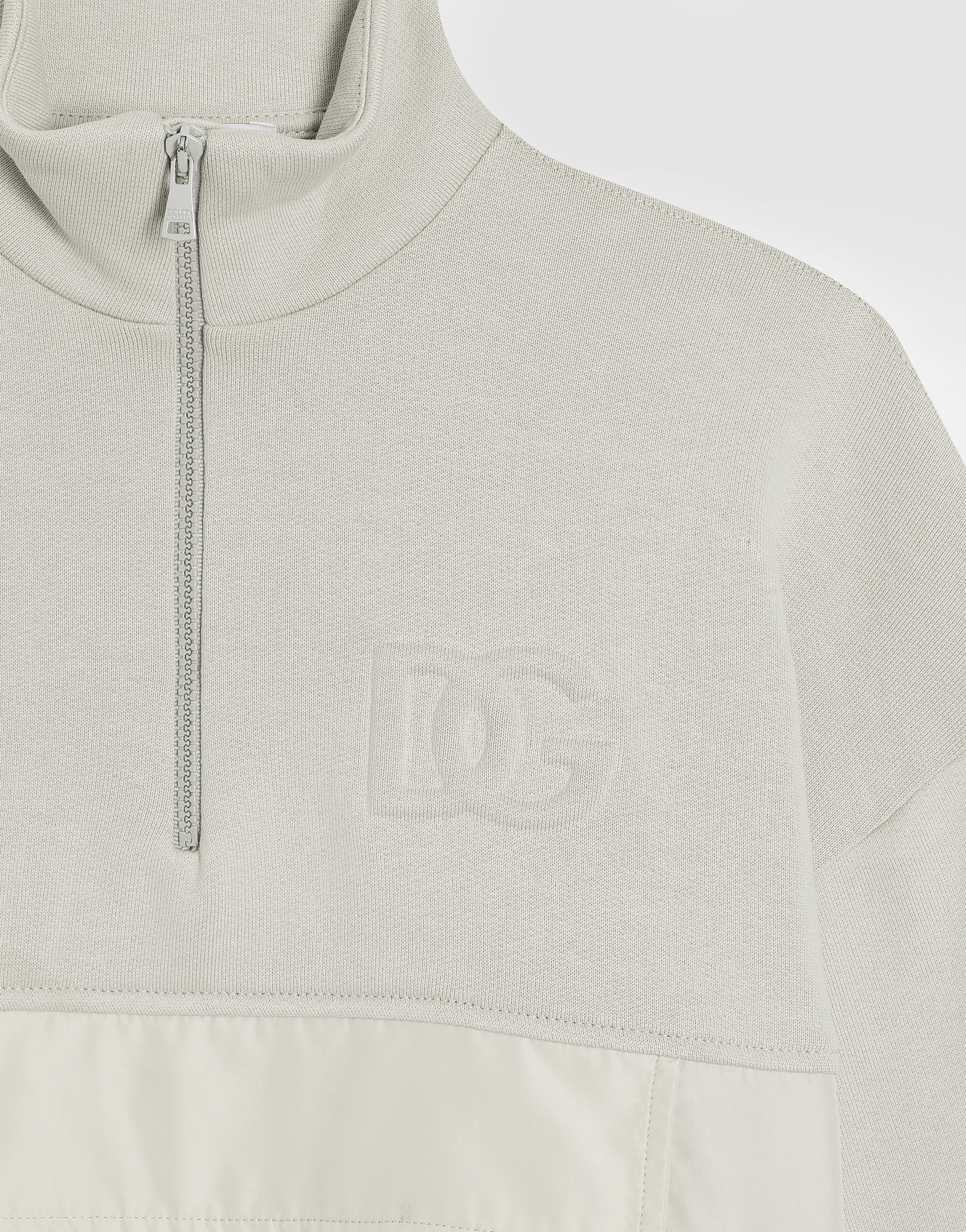 Zipped sweatshirt with embossed DG