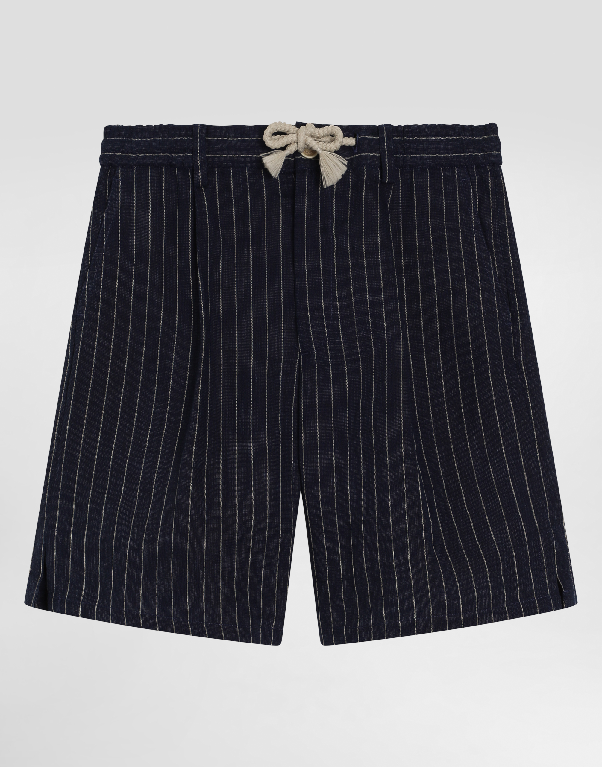 Dolce & Gabbana Striped Fabric Shorts In Multicolor