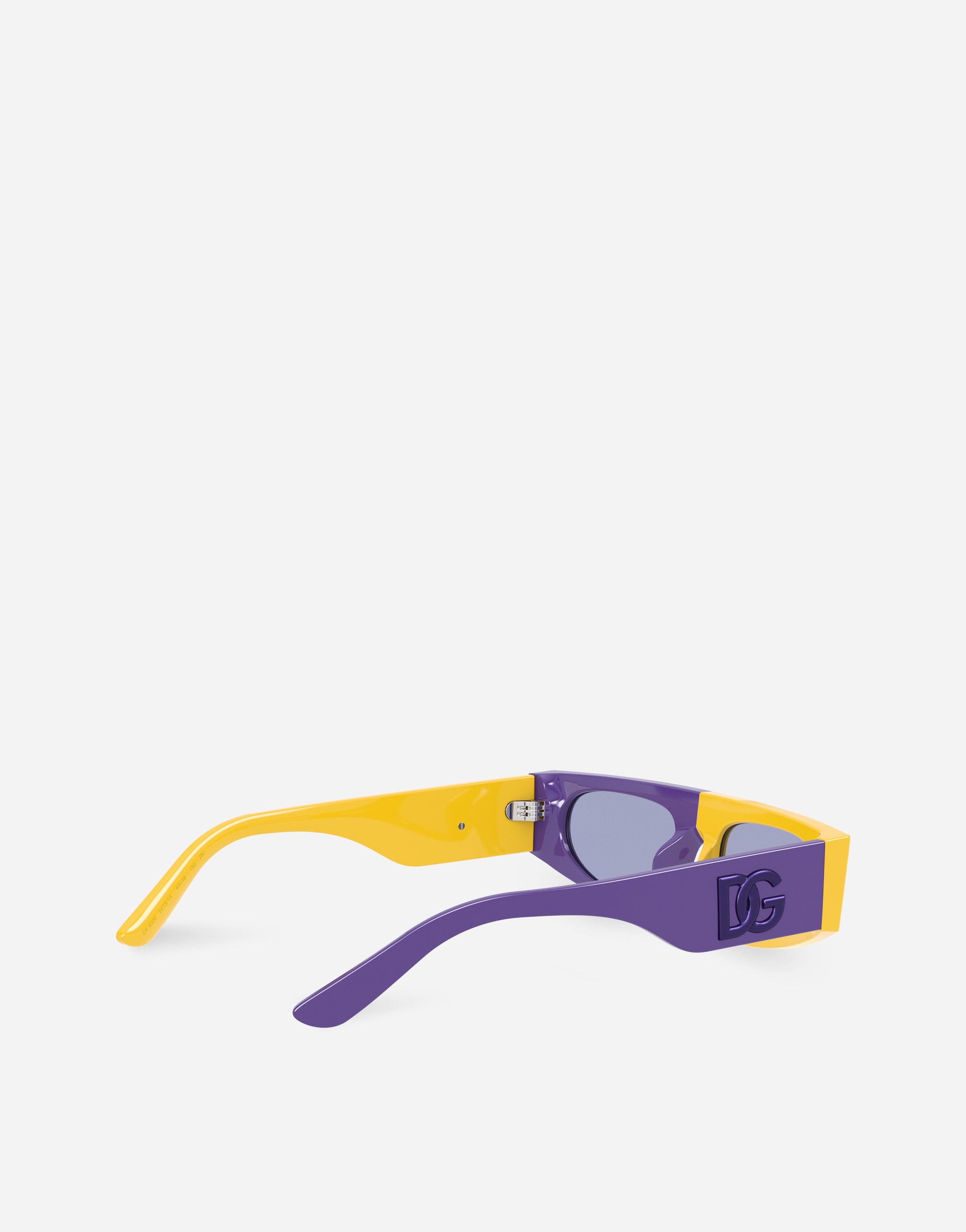 Shop Dolce & Gabbana Sport Sunglasses In Yellow / Violet