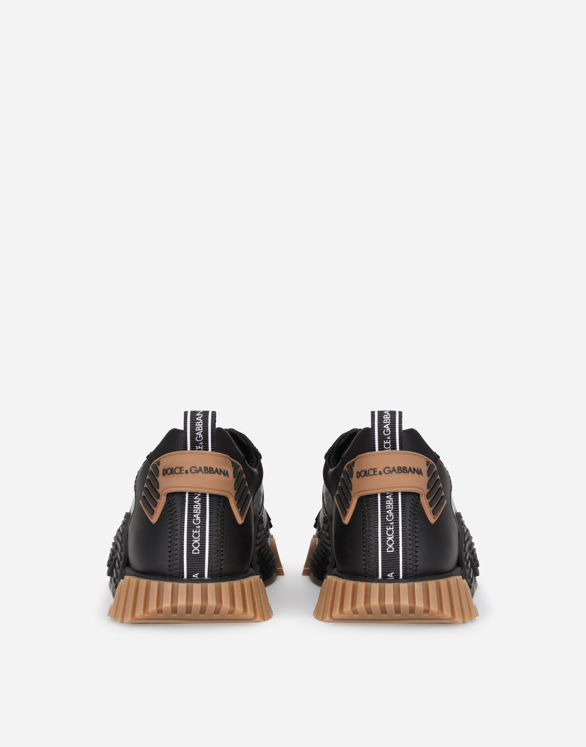 Dolce & Gabbana Reflective Fabric Ns1 Sneakers In Black