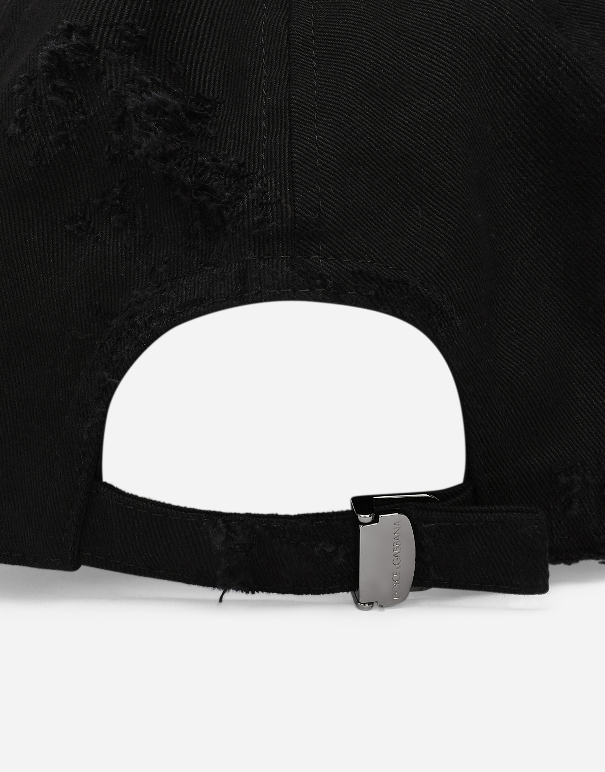 Dolce & Gabbana Cotton Twill Baseball Cap In Black