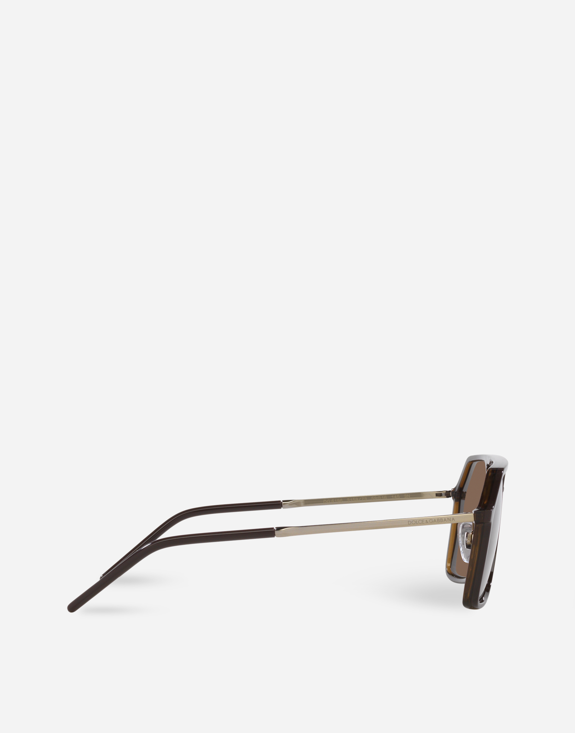Shop Dolce & Gabbana Dg Intermix Sunglasses In Brown