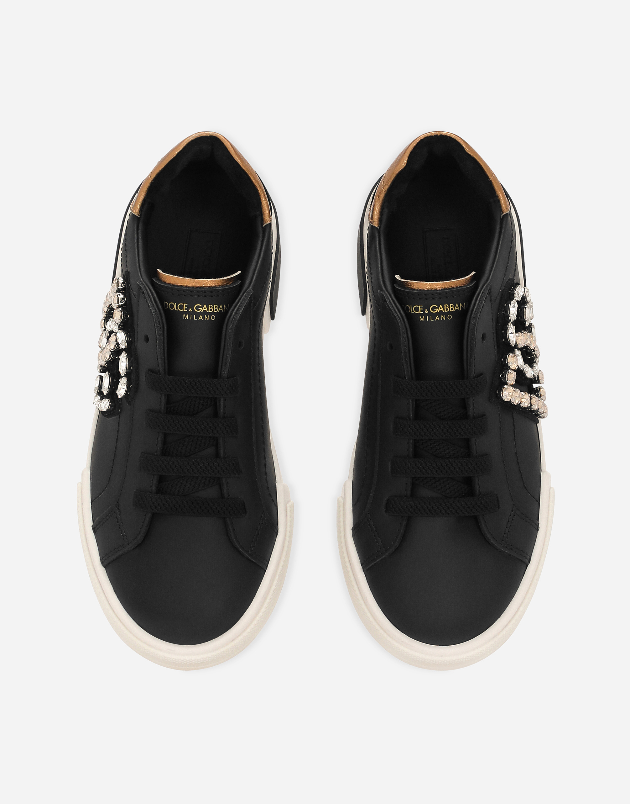 Shop Dolce & Gabbana Calfskin Portofino Vintage low-top Shop Dolce & Gabbana Calfskin Portofino Vintage low-top