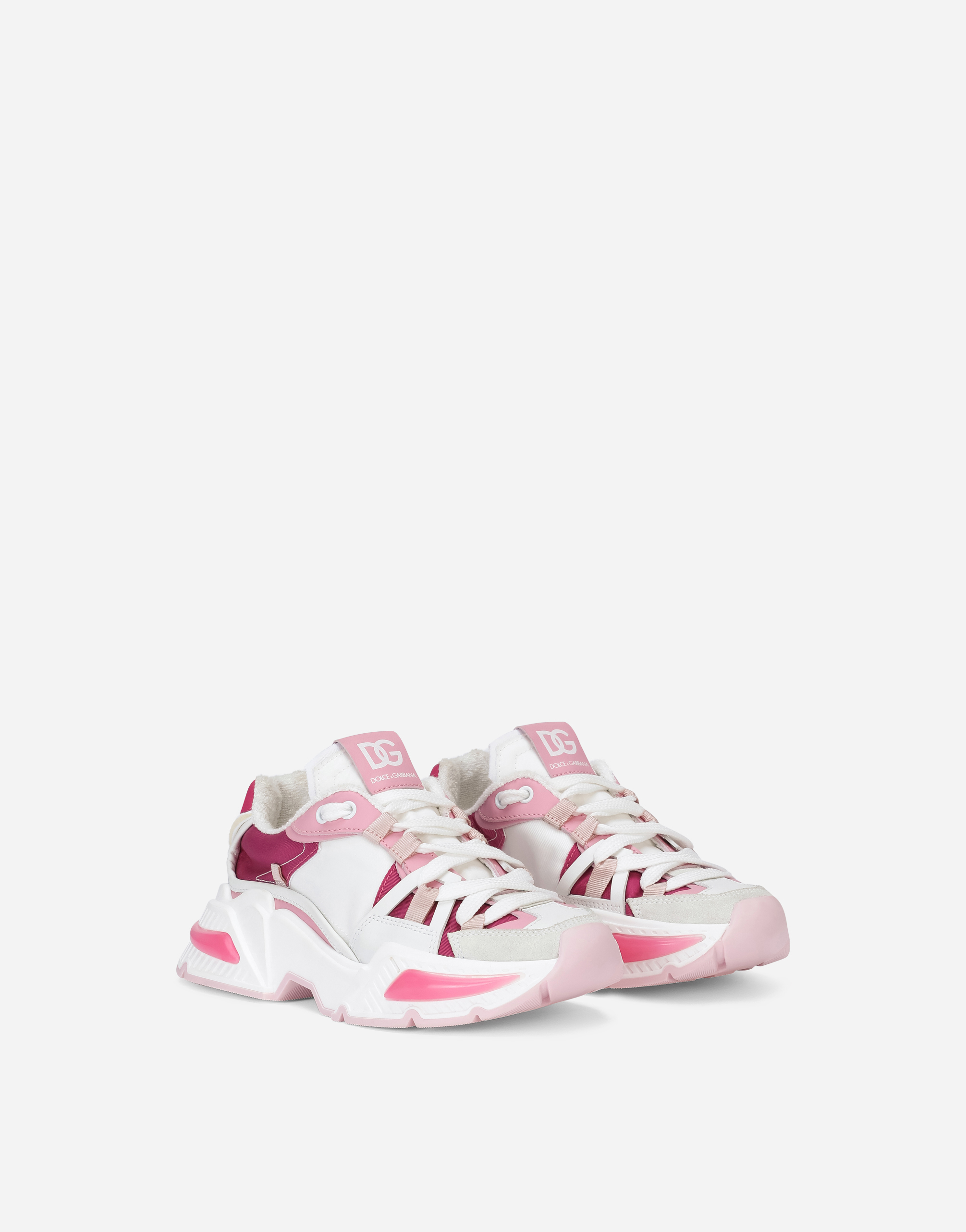 Dolce & Gabbana Mixed-material Airmaster Sneakers In White
