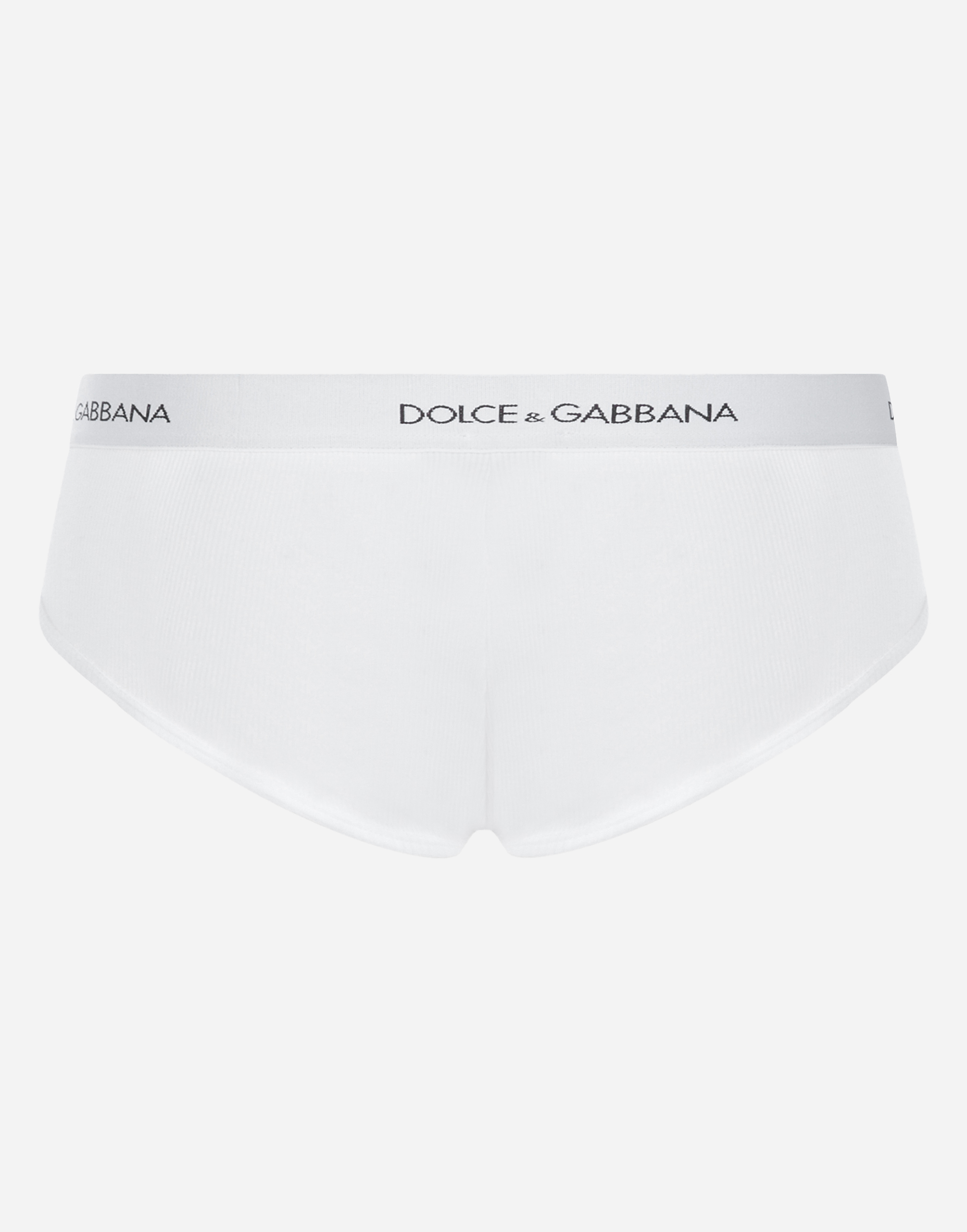 DOLCE & GABBANA BRANDO BRIEFS IN RIBBED COTTON