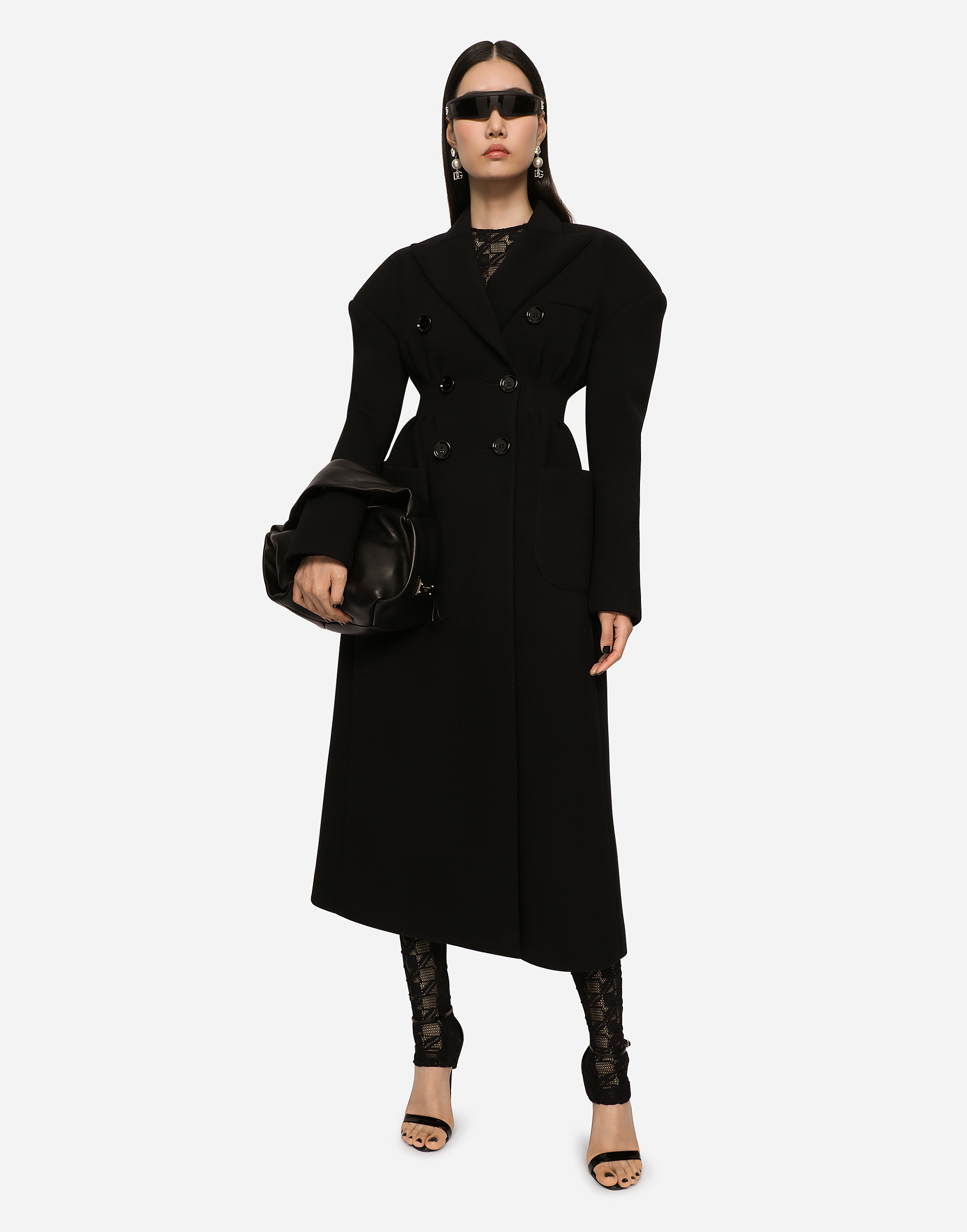 Dolce & Gabbana Jacquard Stretch Lace Jumpsuit In Black