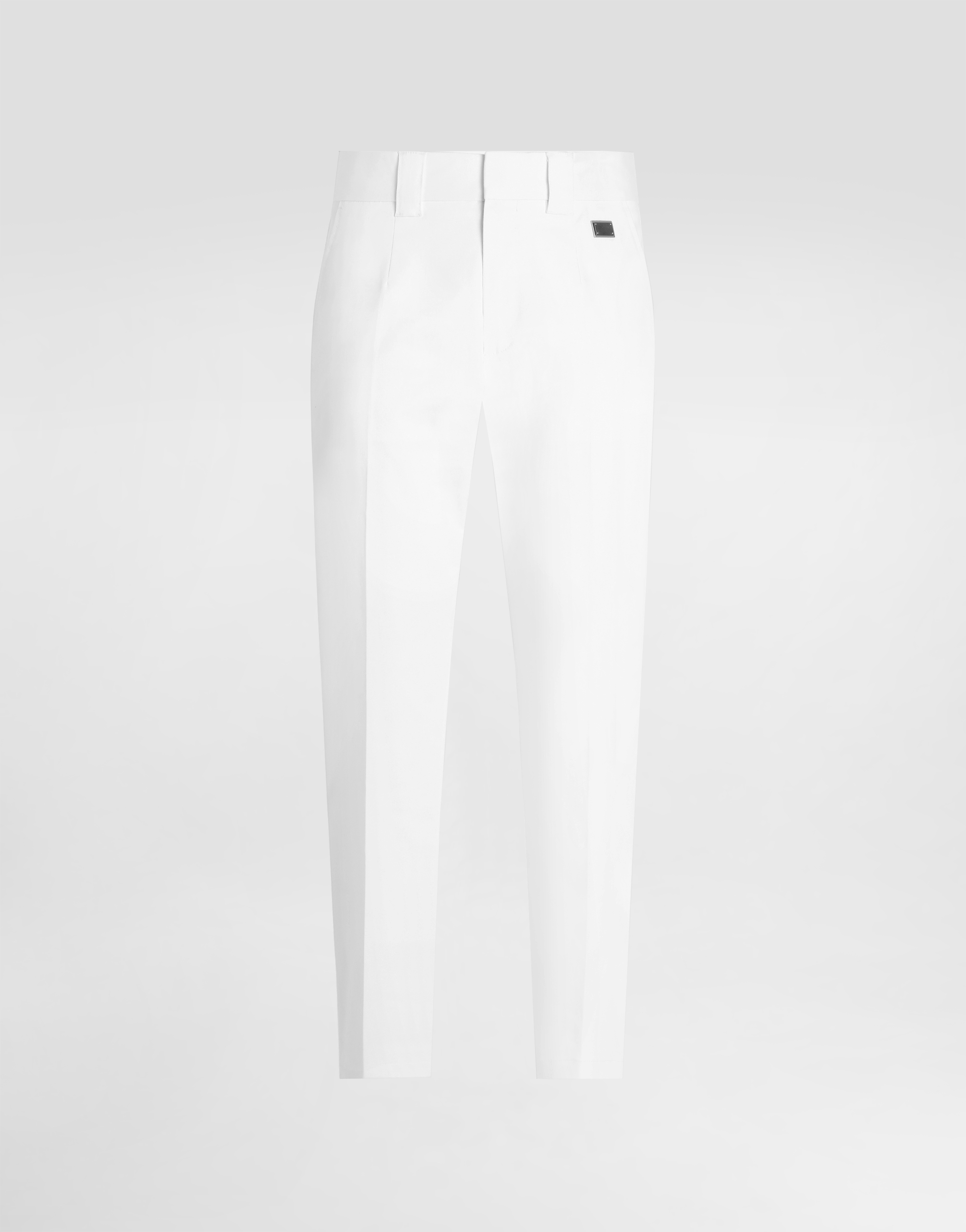 Dolce & Gabbana Tailored Cotton Pants - Man Pants And Shorts White