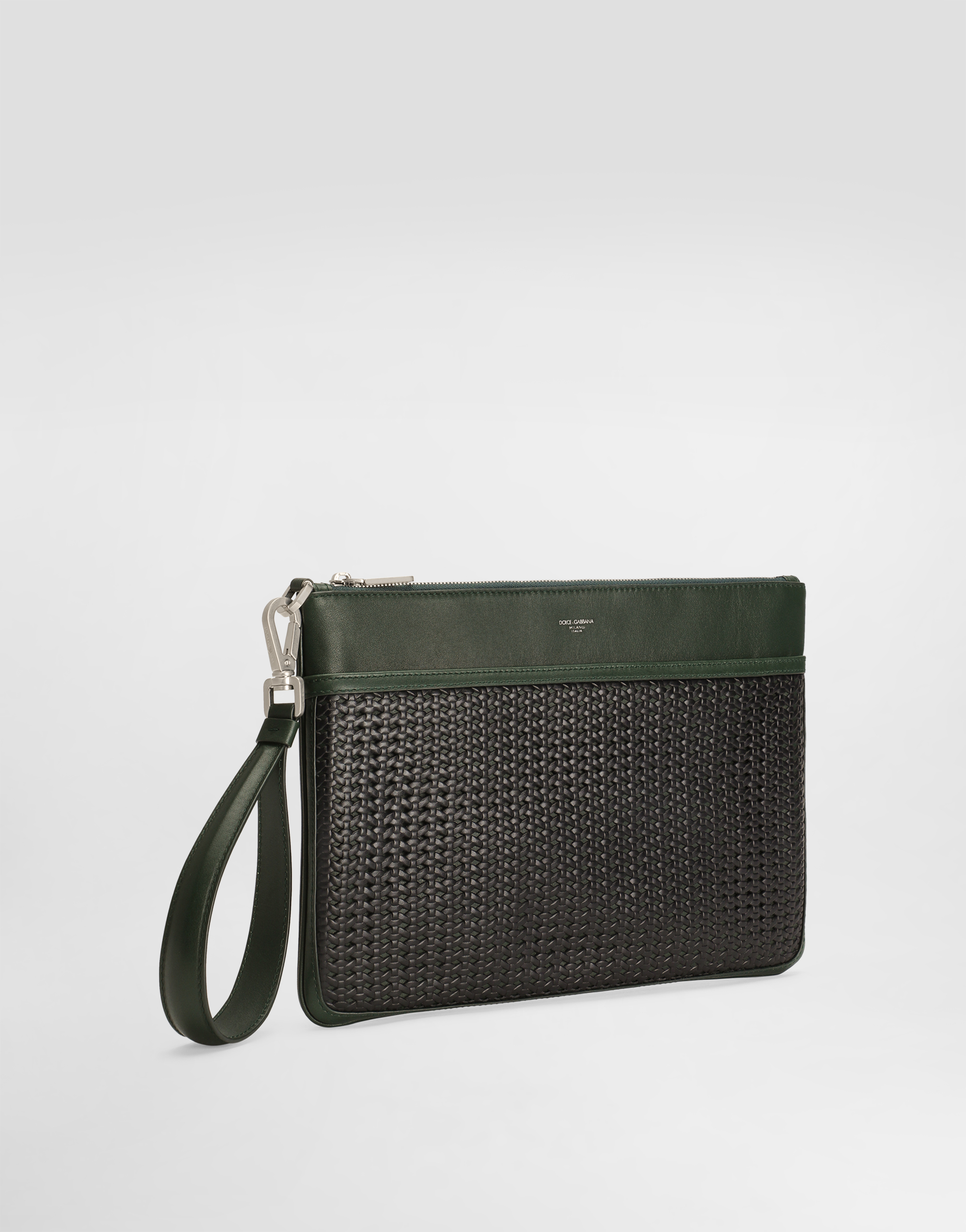  Dolce & Gabbana Plongé Woven Calfskin Necessaire - Mann Brieftaschen Und Clutches Multicolor Onesize 