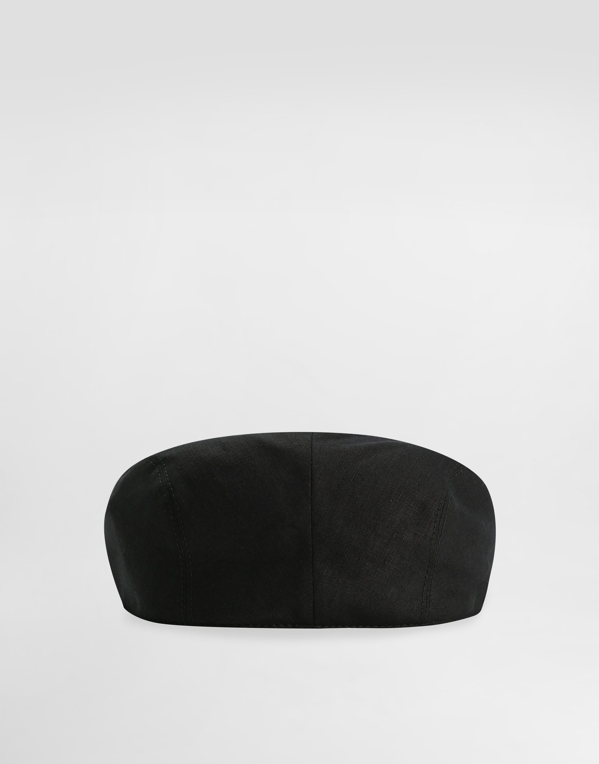 Dolce & Gabbana Linen Flat Cap In Black