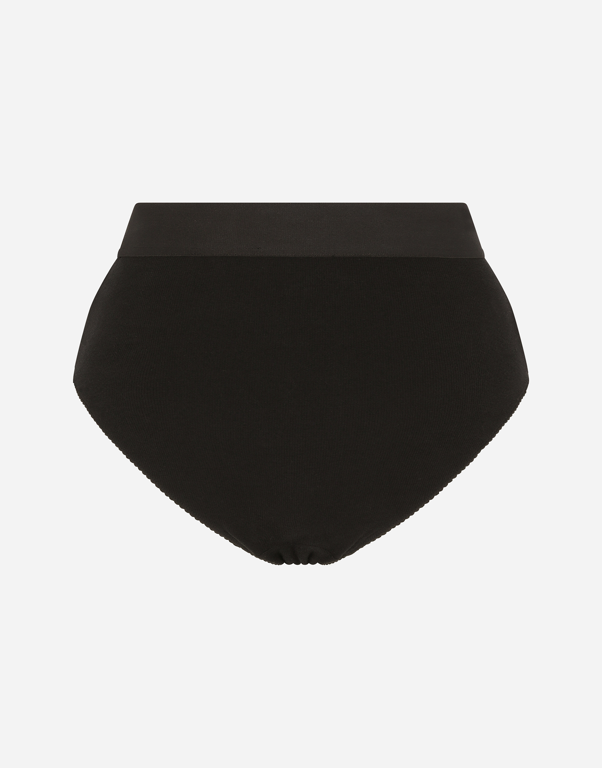 DOLCE & GABBANA HIGH-WAISTED JERSEY BRIEFS WITH BRANDED ELASTIC