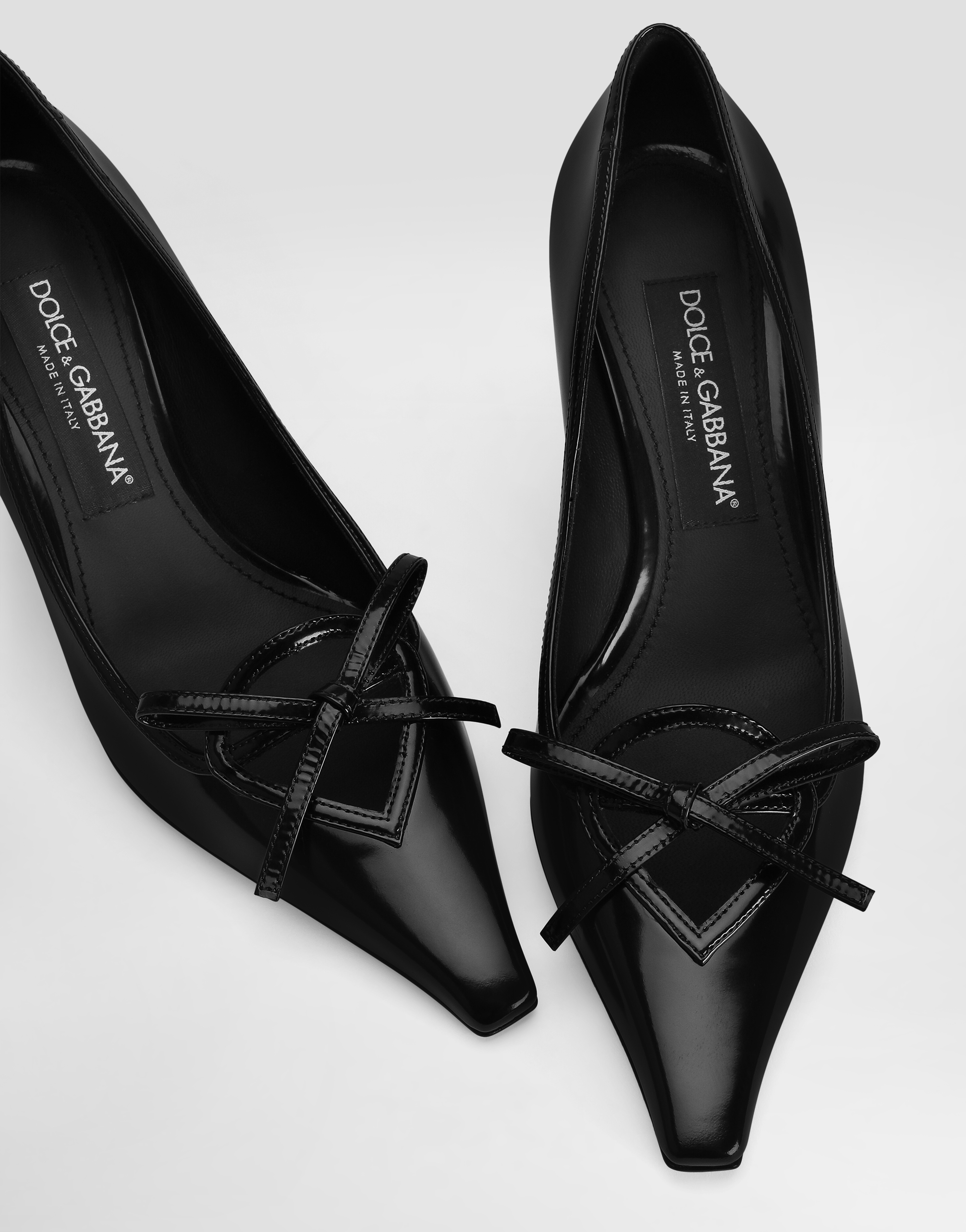 Dolce & Gabbana Black Viscose Shoes With Heel In Black