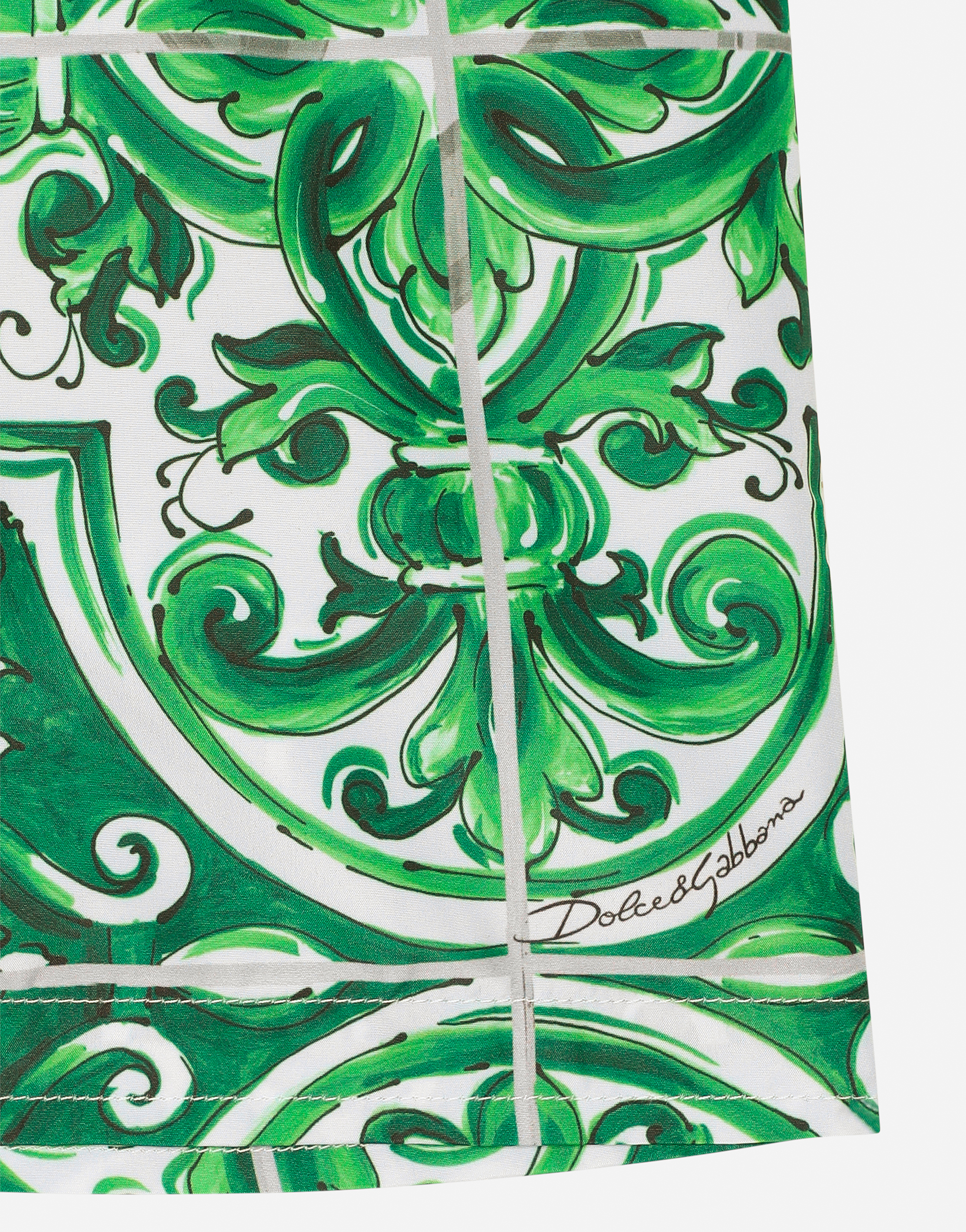 Dolce & Gabbana Straight-leg Mid-length Printed Swim Shorts In Print