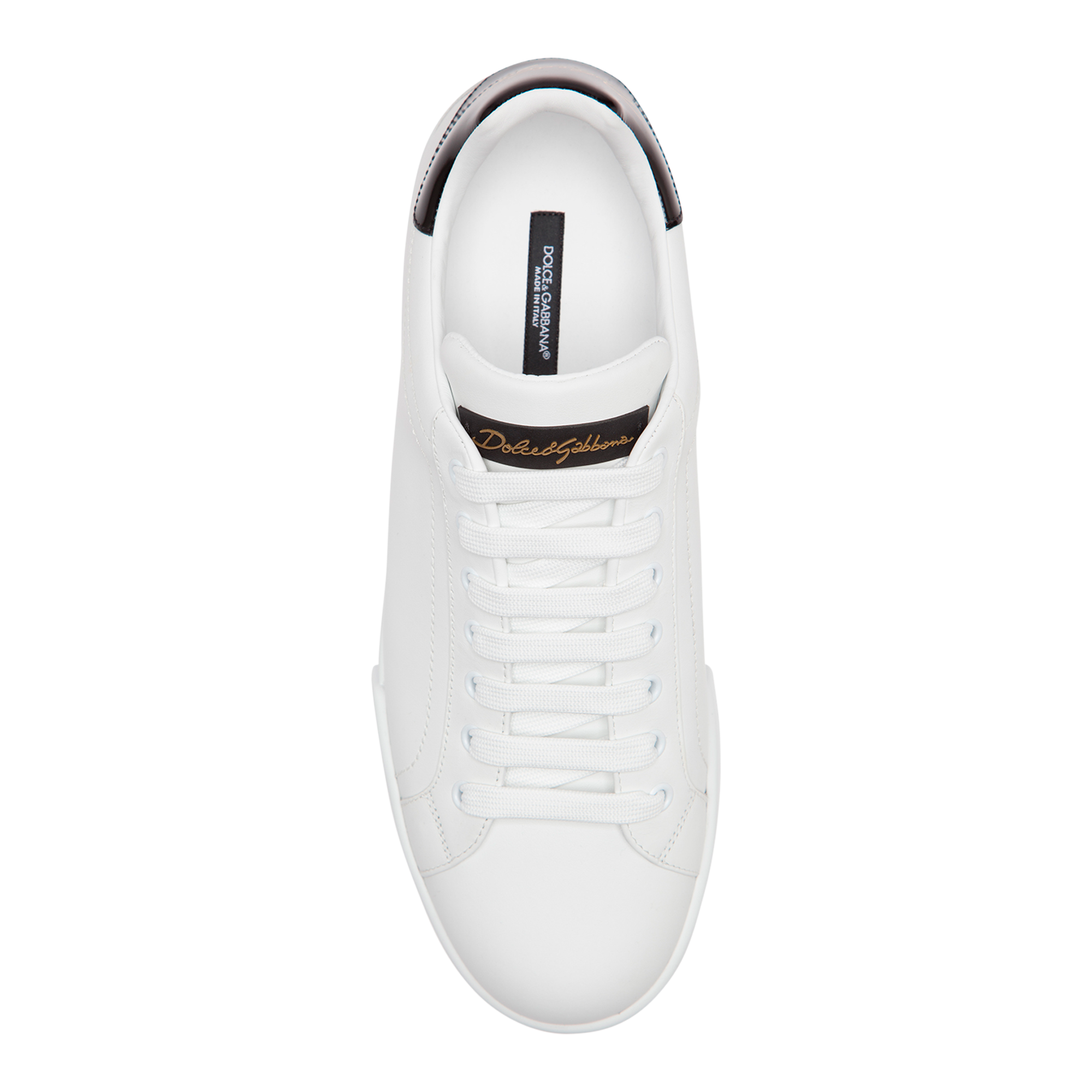 Dolce & Gabbana LEATHER SNEAKERS WITH SLOGAN PATCH AND APPLICATIONS WHITE CK1563AS84289697 2