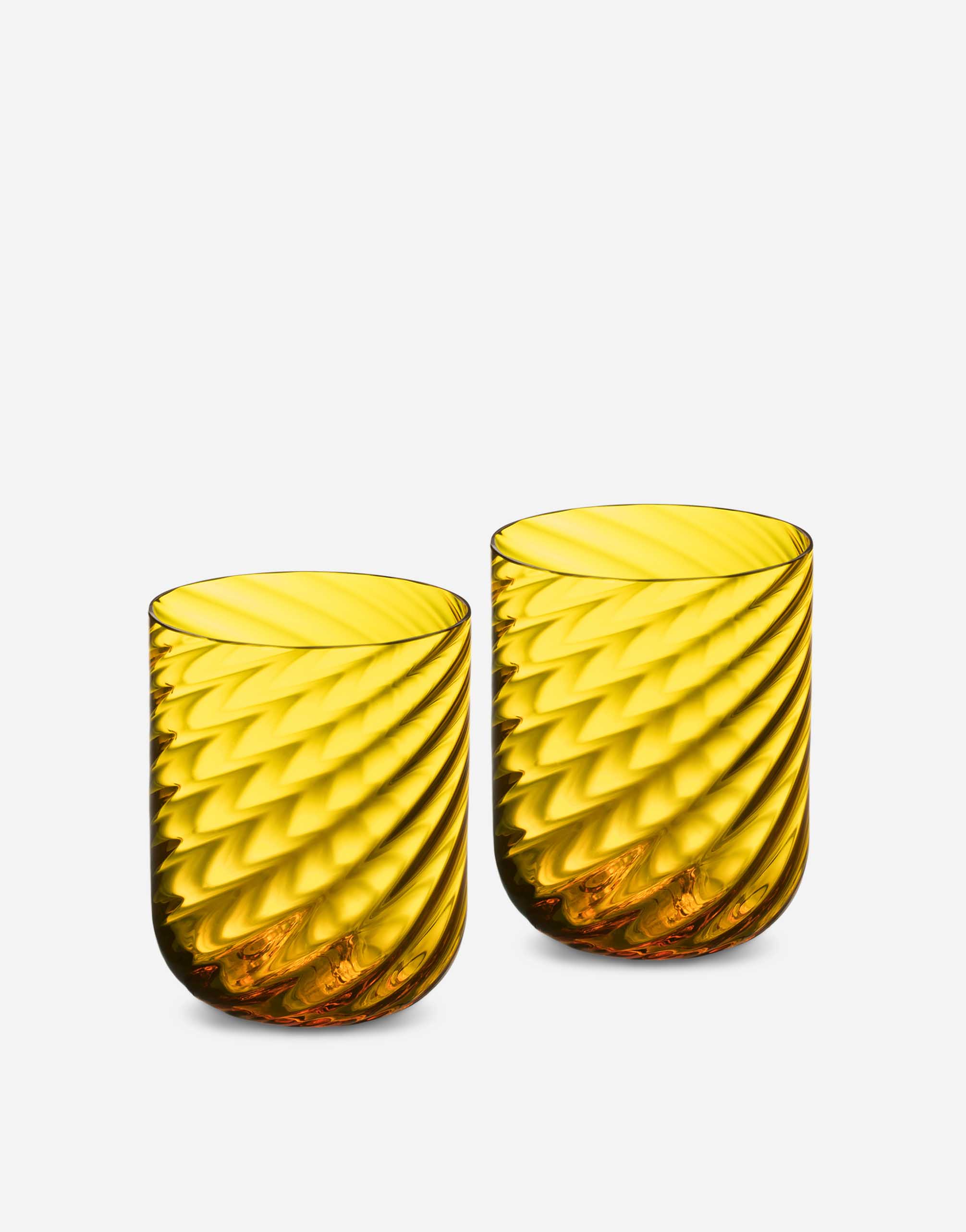 Dolce & Gabbana Hand-blown Murano Water Glasses (set Of 2) In Multicolor