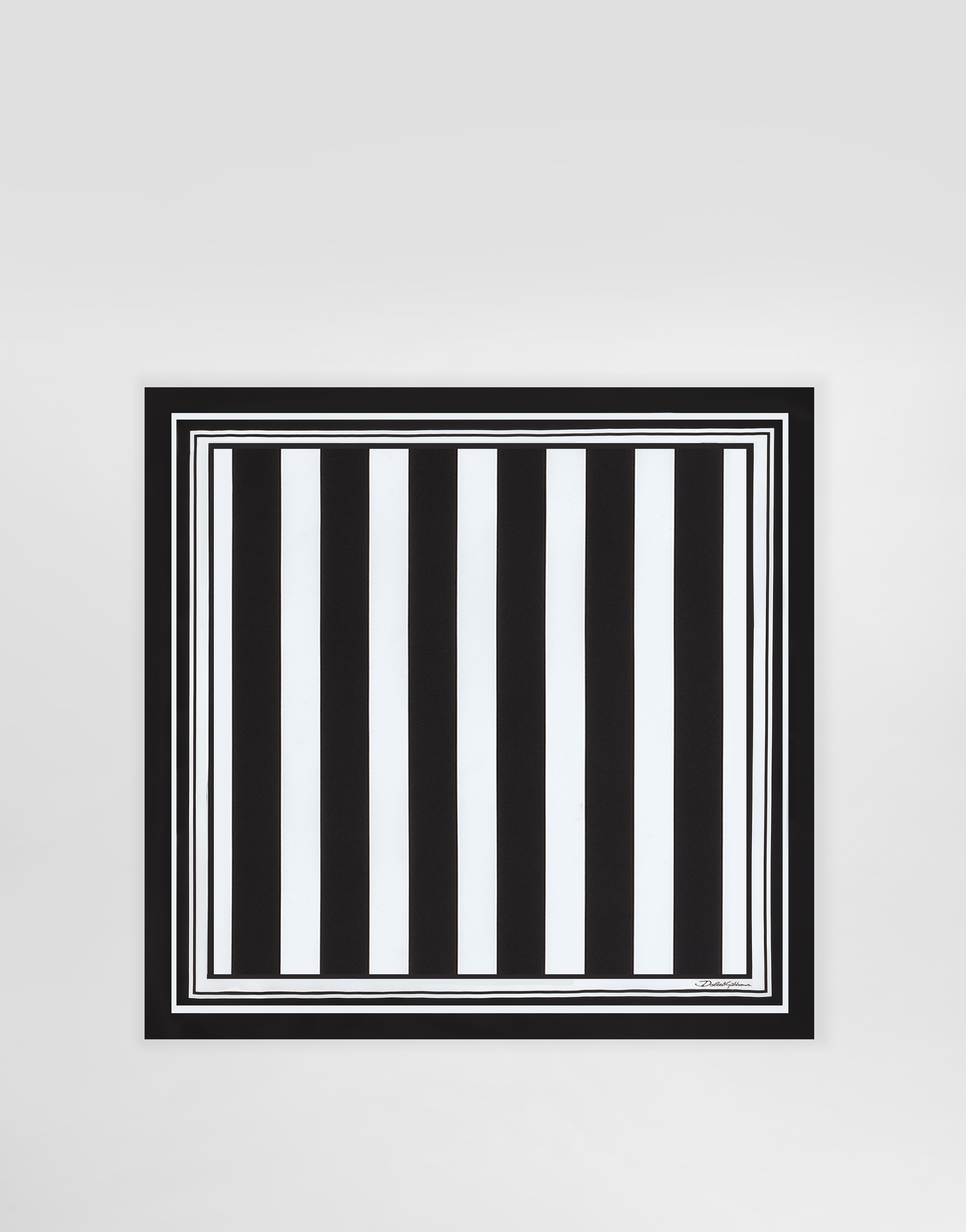 Dolce & Gabbana Striped-print Silk Twill Foulard (50 X 50) - Man Scarves And Silks Multicolor Onesize