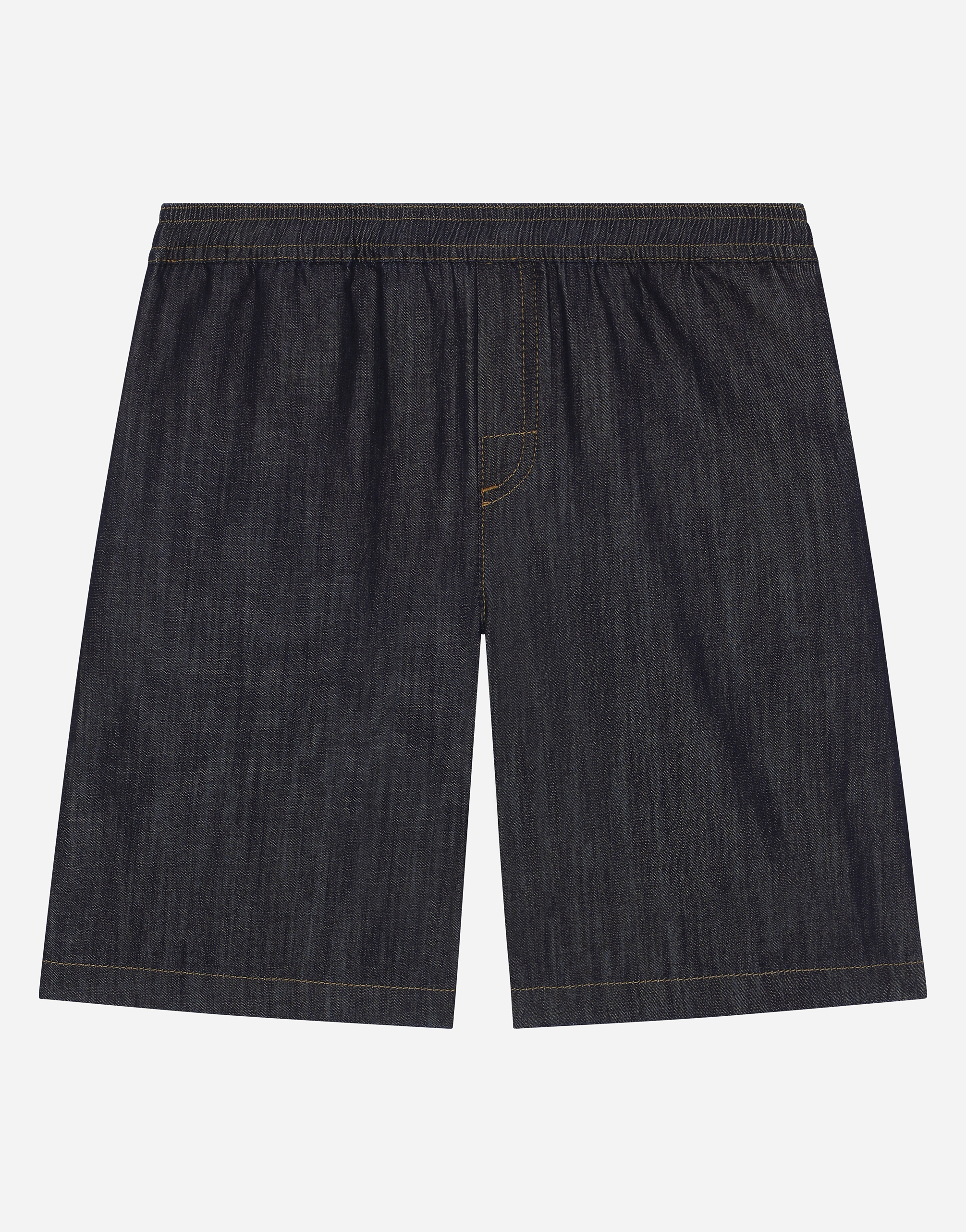 Dolce & Gabbana Bermuda In Denim Con Logo Dg In Variante Abbinata