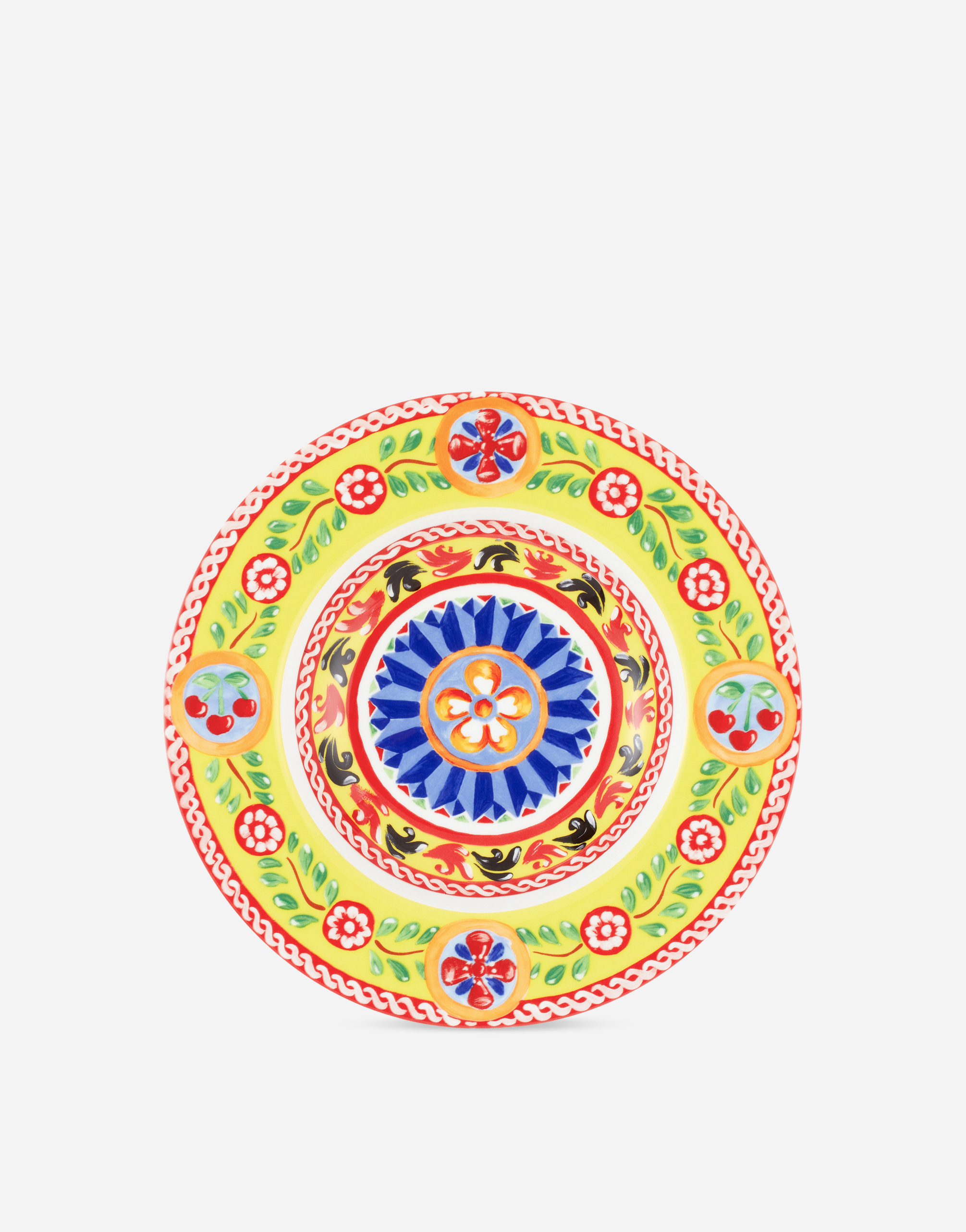 Dolce & Gabbana Set 2 Soup Plates In Fine Porcelain Multicolor Unisex Onesize In Multicolor
