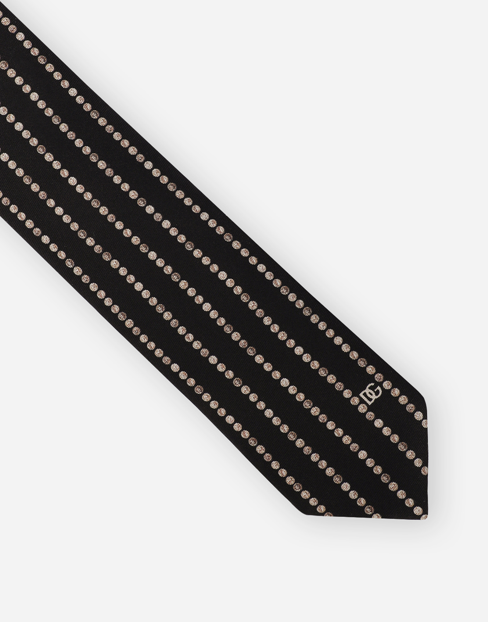 DOLCE & GABBANA SMALL COIN PRINT 6-CM SILK BLADE TIE