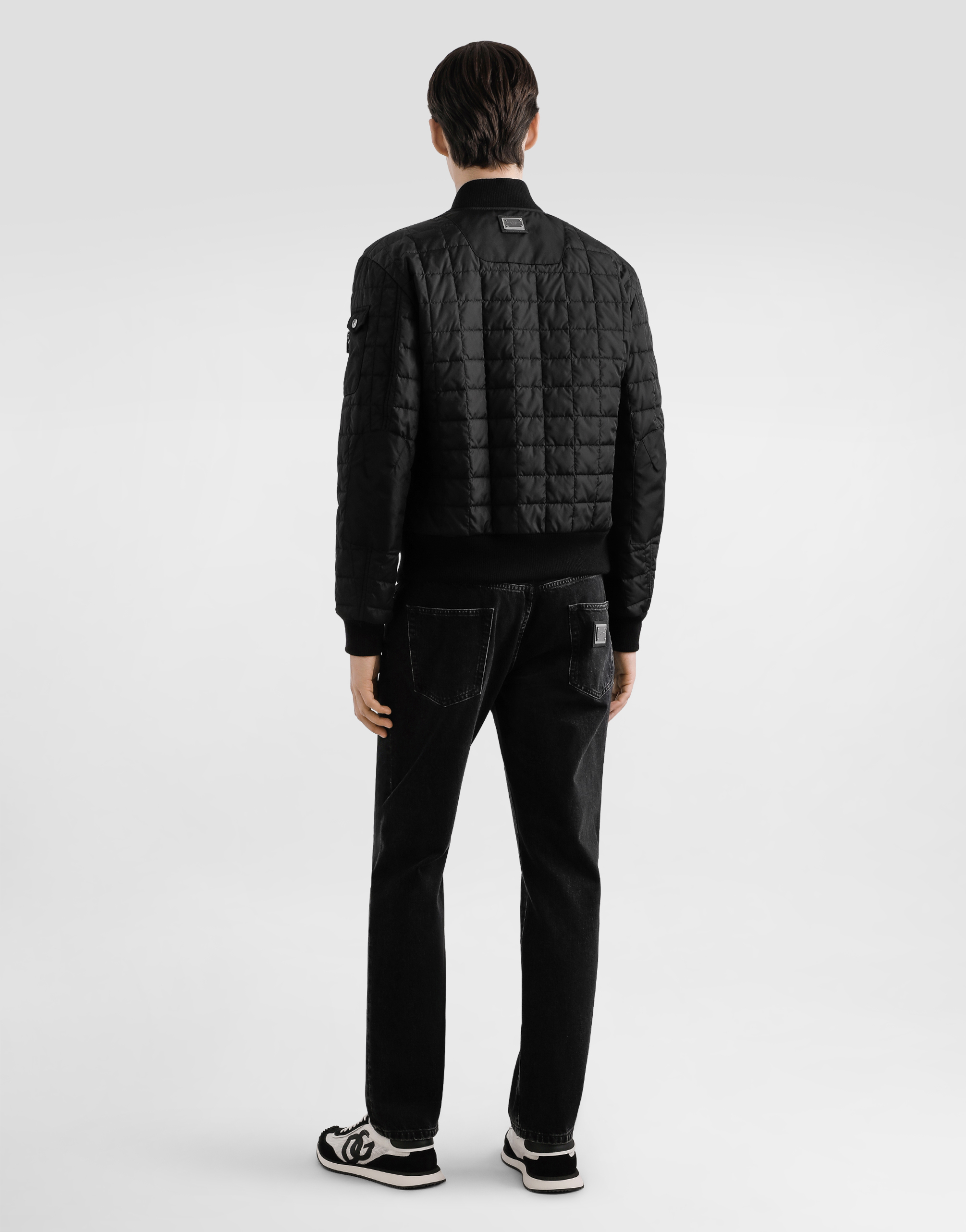 Dolce & Gabbana Quilted Bomber Jacket In Black