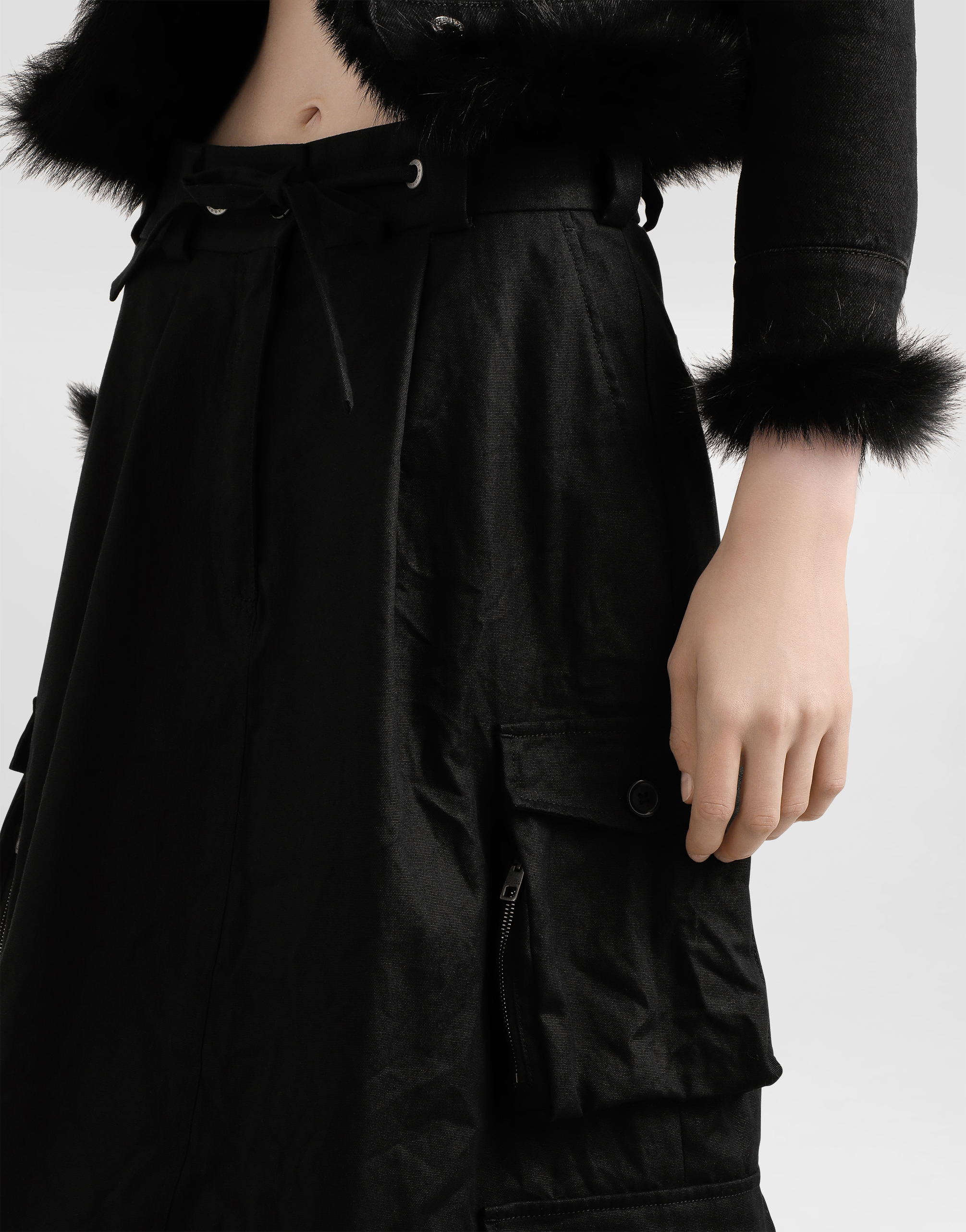 Cotton cargo skirt