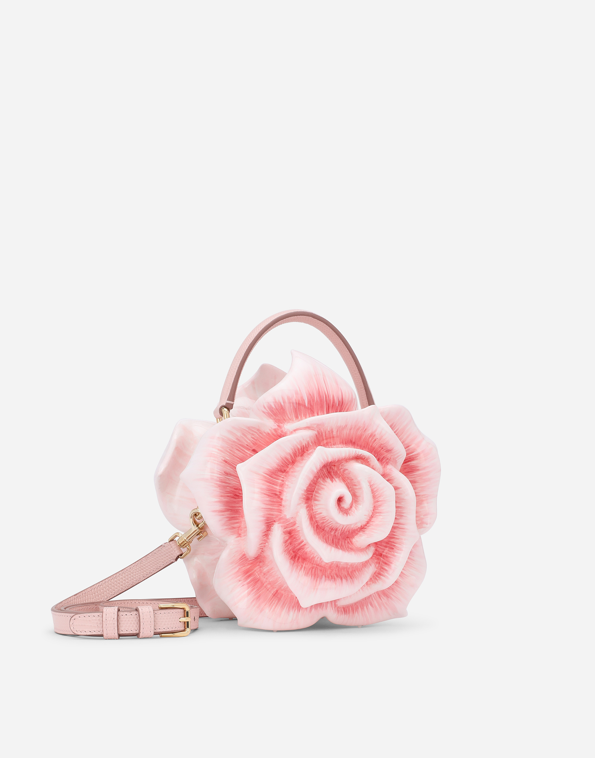 Dolce & Gabbana Resin Rose-design Dolce Box Bag In Multicolor