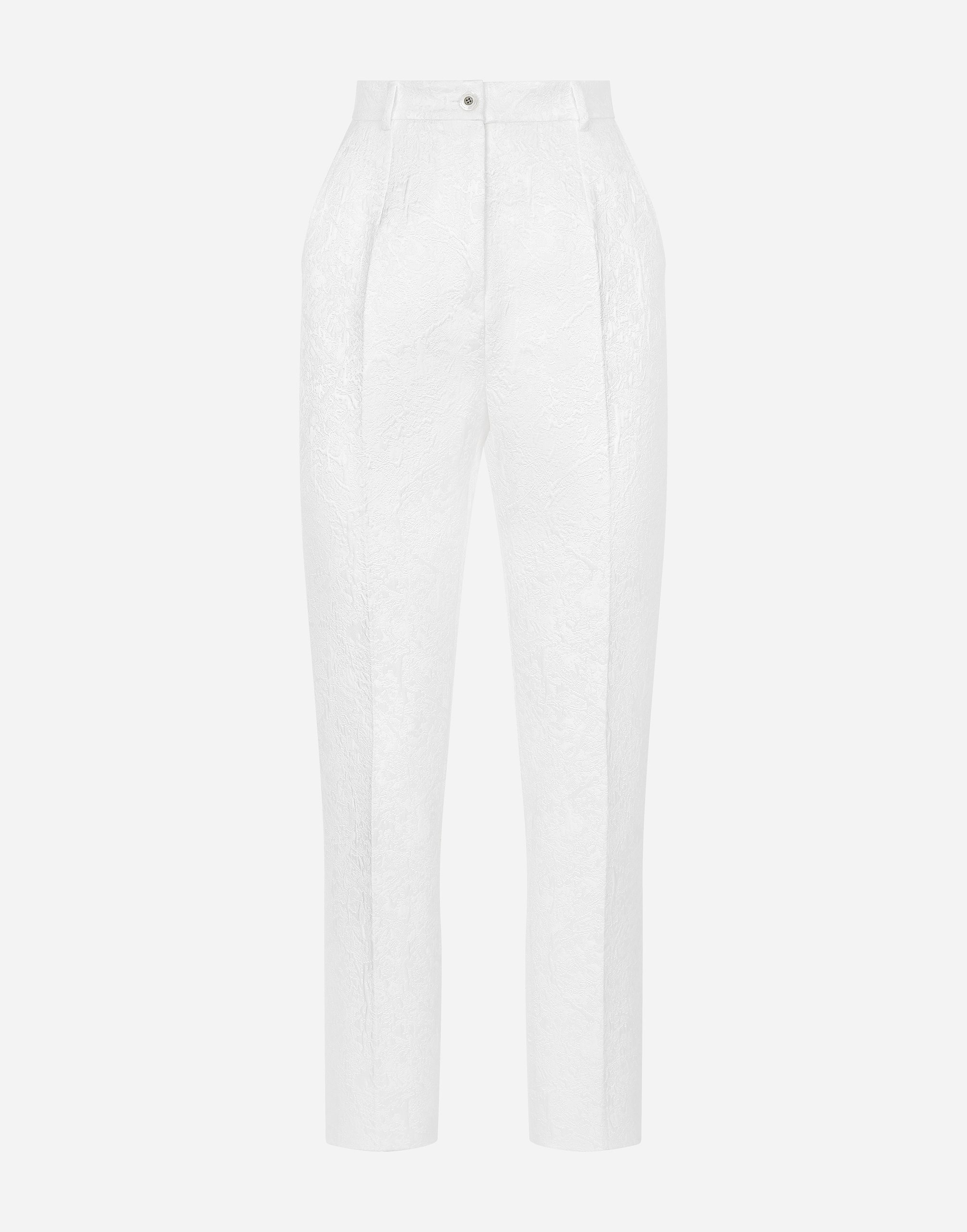 Dolce & Gabbana Brocade Cigarette Pants - Woman Pants And Shorts White