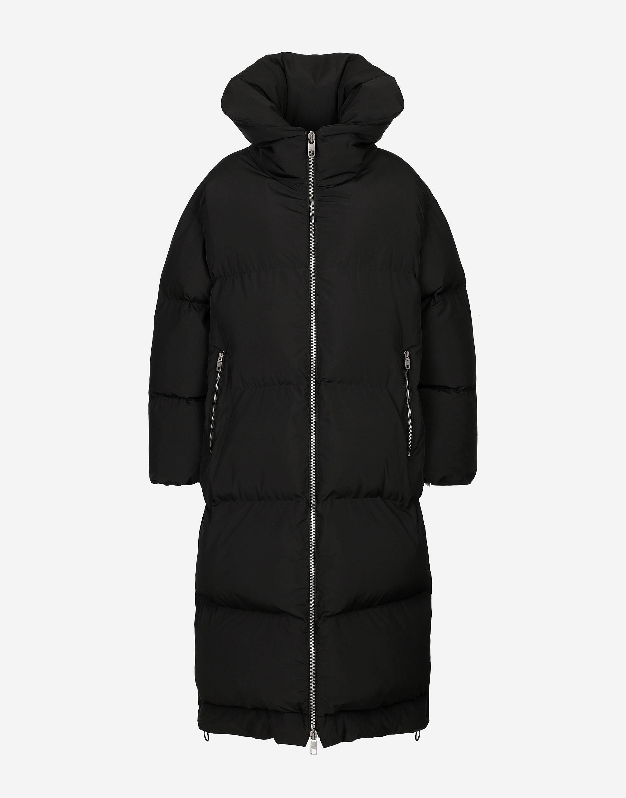 Dolce & Gabbana Long-sleeved Down Jacket In Black