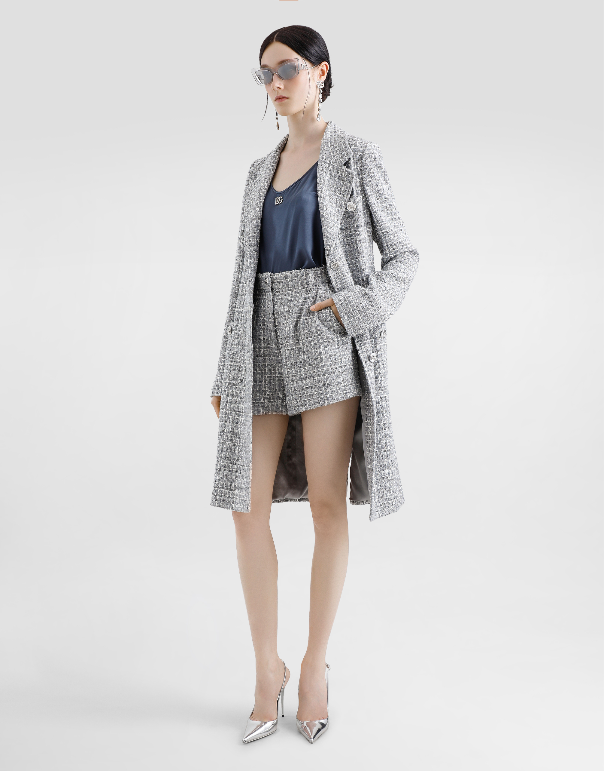 Dolce & Gabbana Single Breasted Coat In マルチカラー