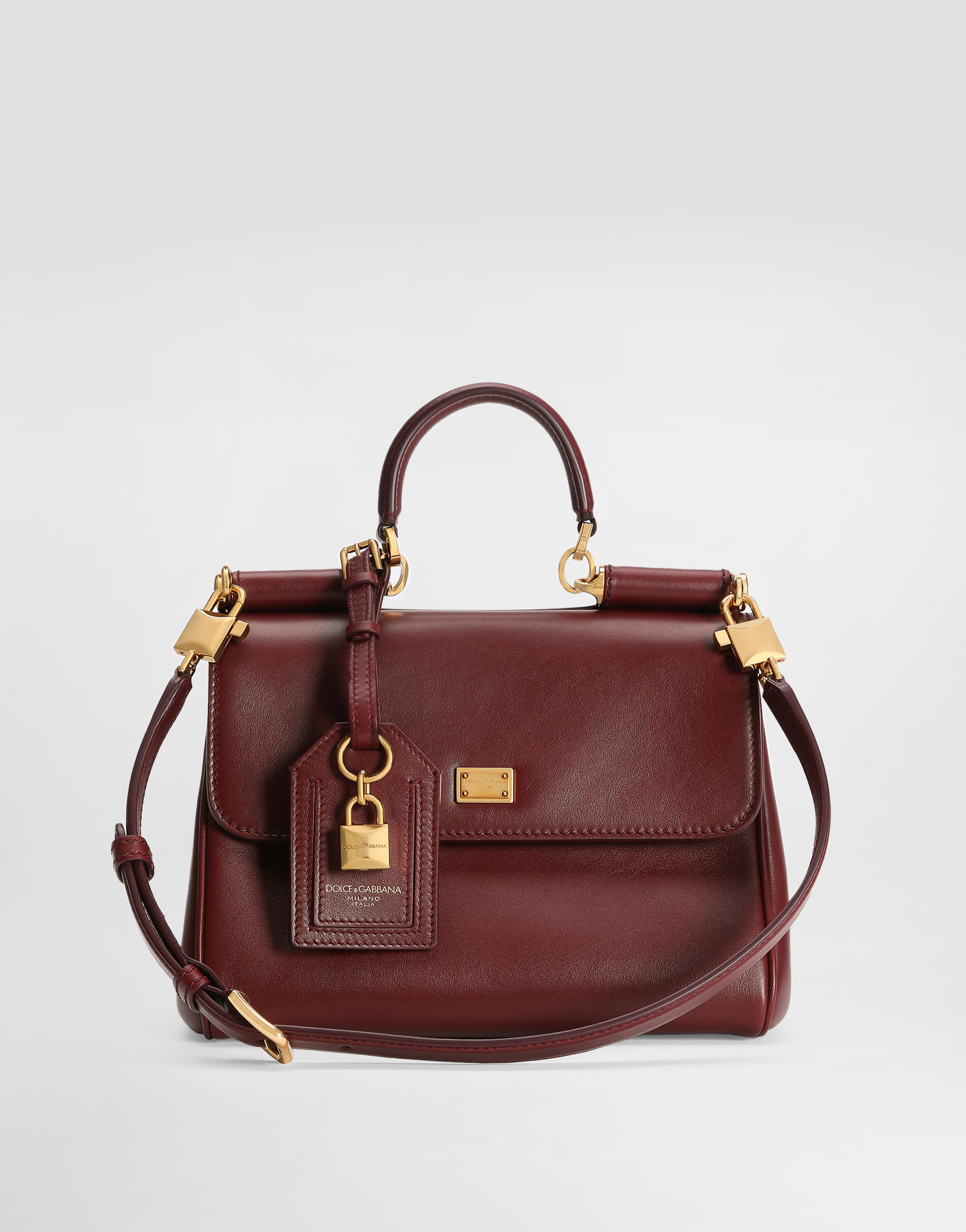 Dolce & Gabbana Medium Sicily Padlock-embellished Leather Handbag