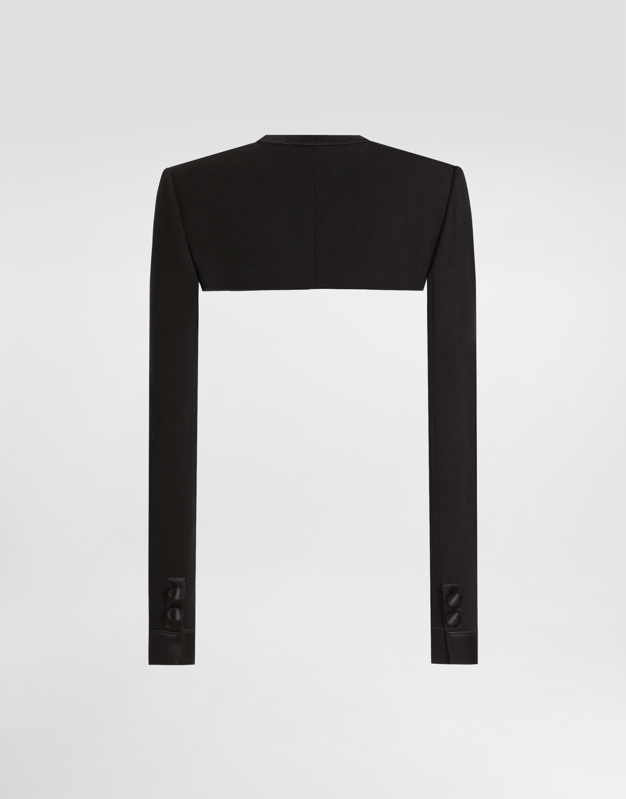 Dolce & Gabbana Wool Crepe Shrug In Black