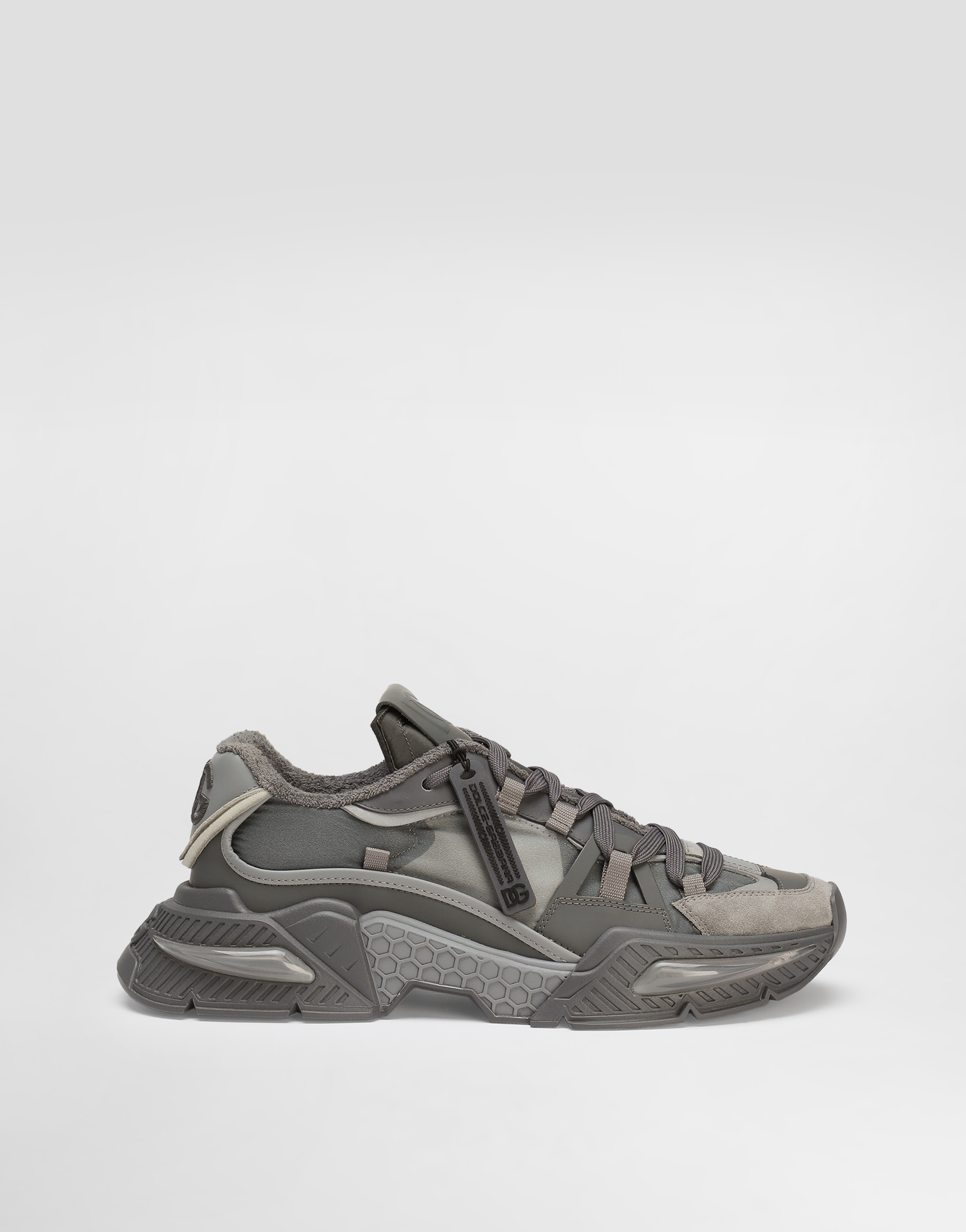 Mixed-material Airmaster sneakers in Grey for Men | Dolce&Gabbana® 