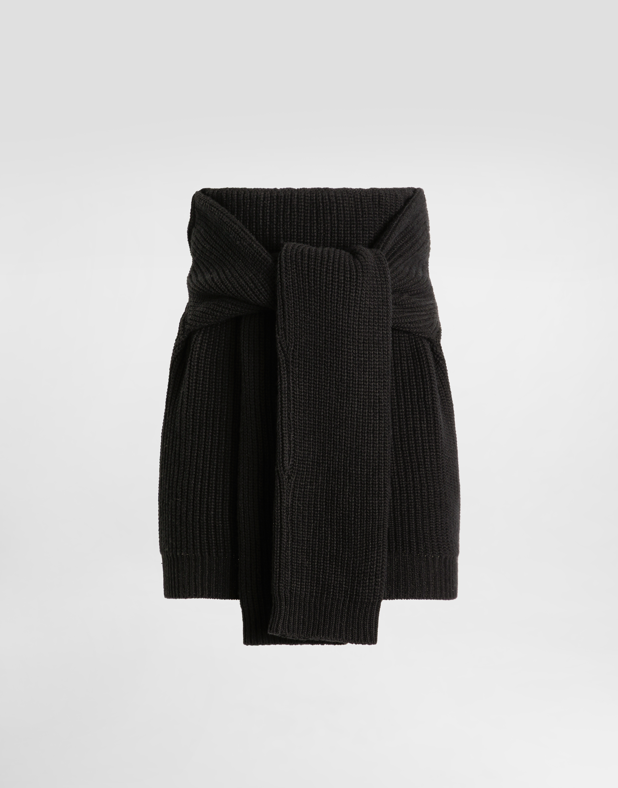 Dolce & Gabbana Wool Knit Skirt In Black